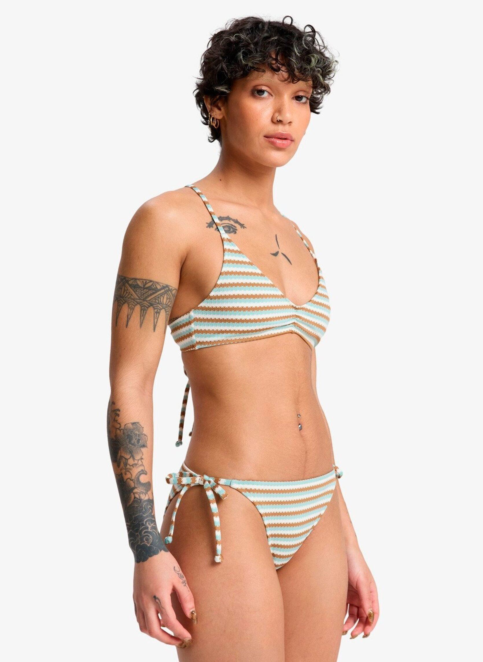 Bas de maillot culotte Clickity Clack Bottom femme multicolore Quiksilver Bas de maillot culotte Clickity Clack Bottom femme multicolore Tobacco Clickity Stripe