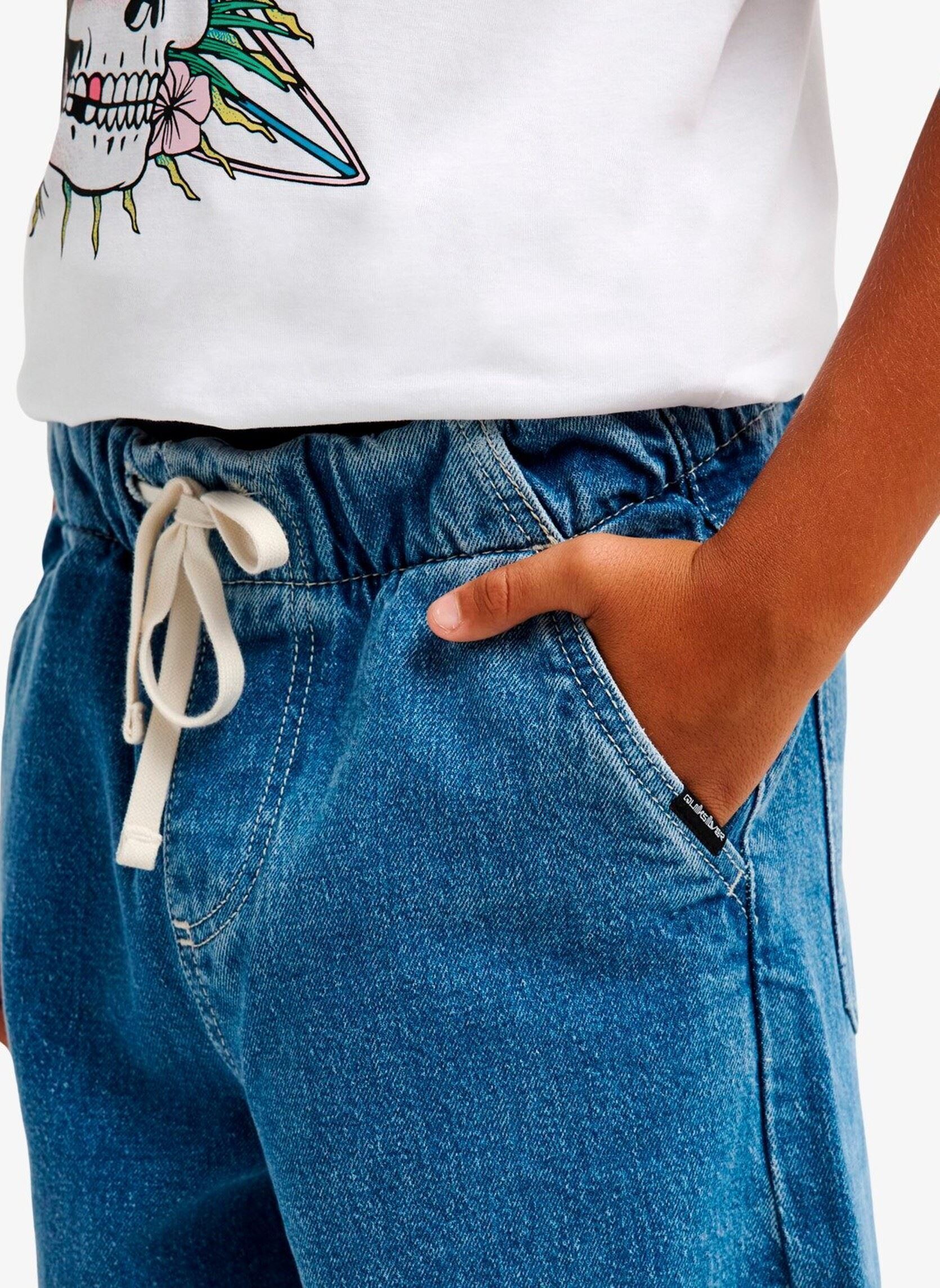 Straight Leg Jeans Taxer Baggy Denim Pant Youth jungen blau Quiksilver Straight Leg Jeans Taxer Baggy Denim Pant Youth jungen blau 2001 STONE WASH