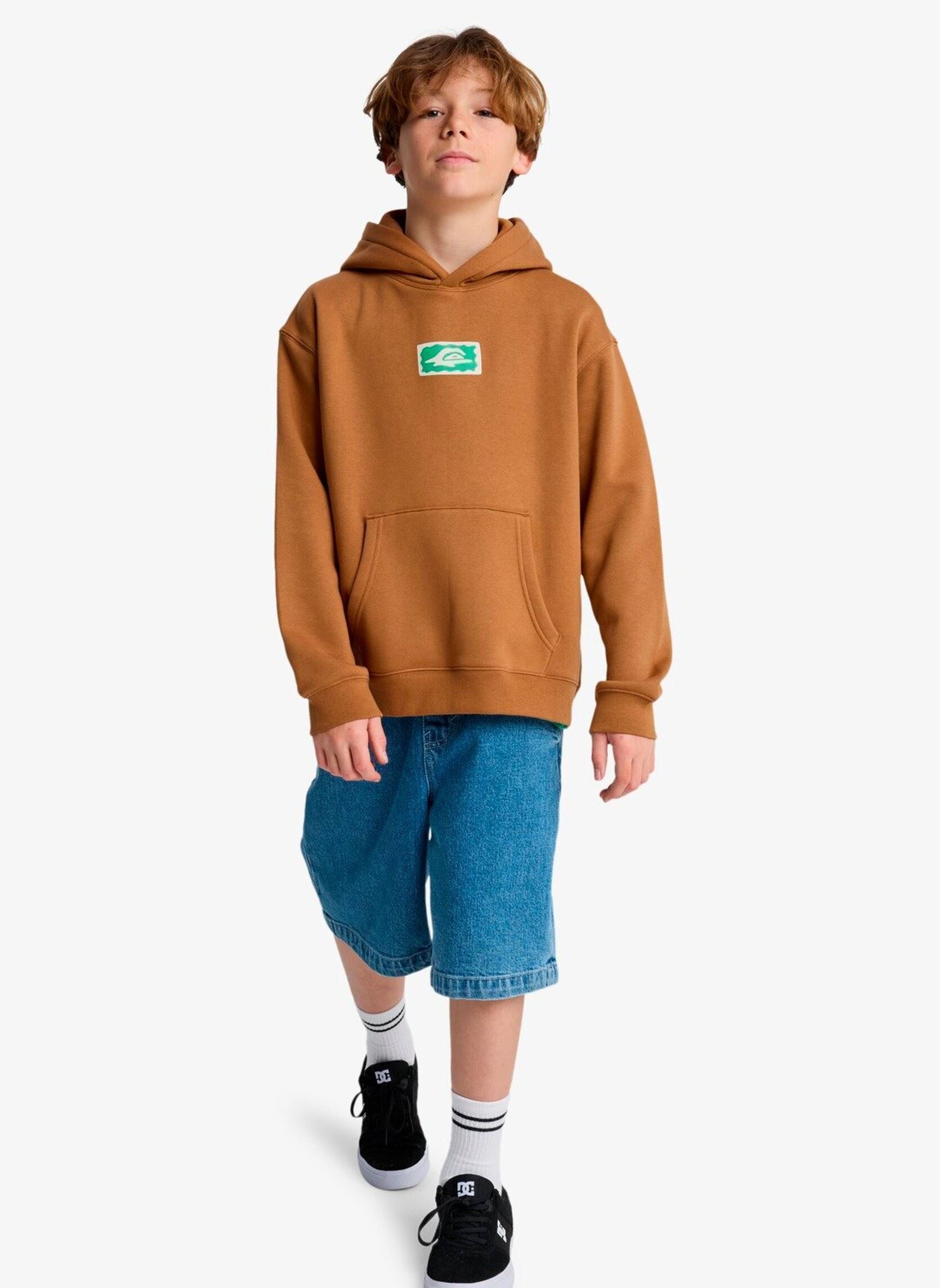Kapuzenpullover Graphic Hero Hoodie Youth jungen braun Quiksilver Kapuzenpullover Graphic Hero Hoodie Youth jungen braun Tobacco Brown