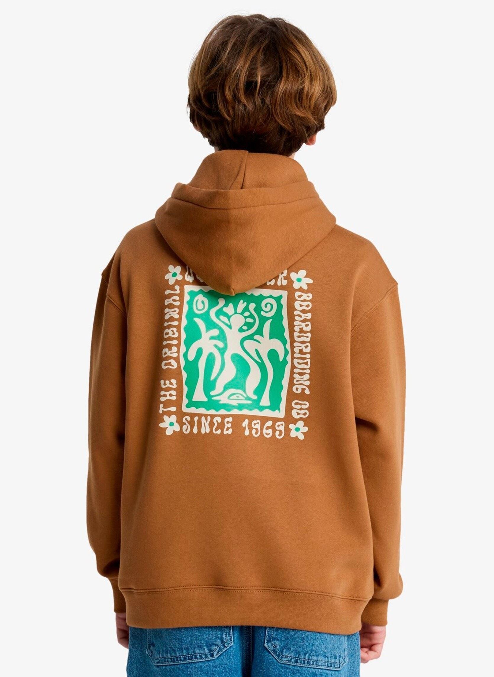 Kapuzenpullover Graphic Hero Hoodie Youth jungen braun Quiksilver Kapuzenpullover Graphic Hero Hoodie Youth jungen braun Tobacco Brown