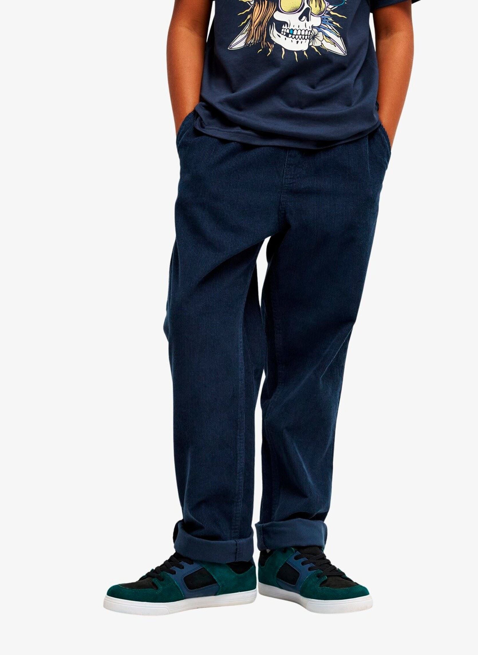 Pantalons Taxer Cord Pant Youth garçon bleu Quiksilver Pantalons Taxer Cord Pant Youth garçon bleu Dark Navy