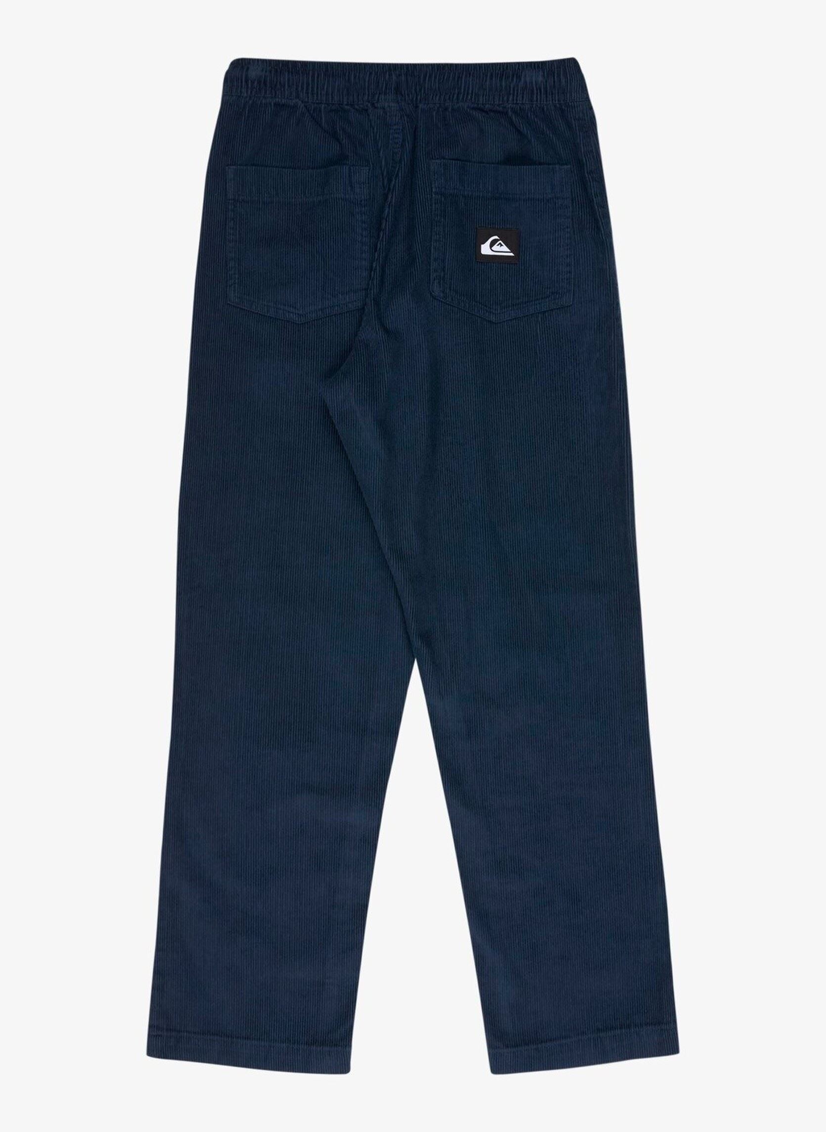 Pantalons Taxer Cord Pant Youth garçon bleu Quiksilver Pantalons Taxer Cord Pant Youth garçon bleu Dark Navy