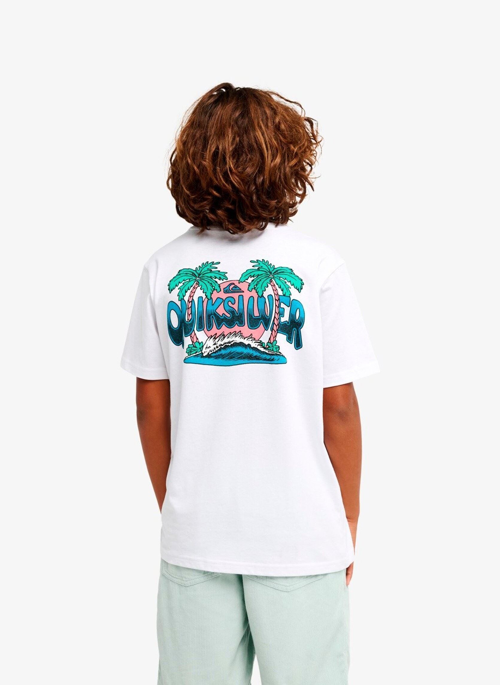 T-shirts met korte mouwen Palm Horizon Ss jongens wit Quiksilver T-shirts met korte mouwen Palm Horizon Ss jongens wit White