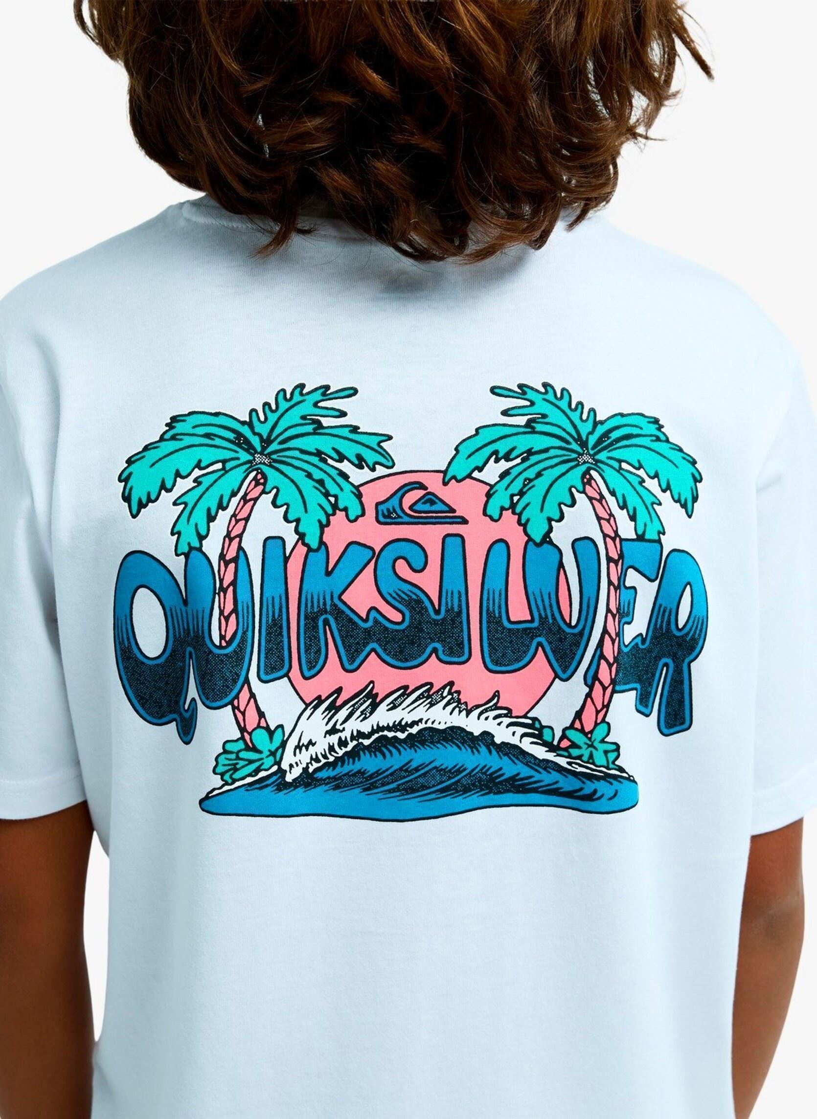 T-shirts met korte mouwen Palm Horizon Ss jongens wit Quiksilver T-shirts met korte mouwen Palm Horizon Ss jongens wit White