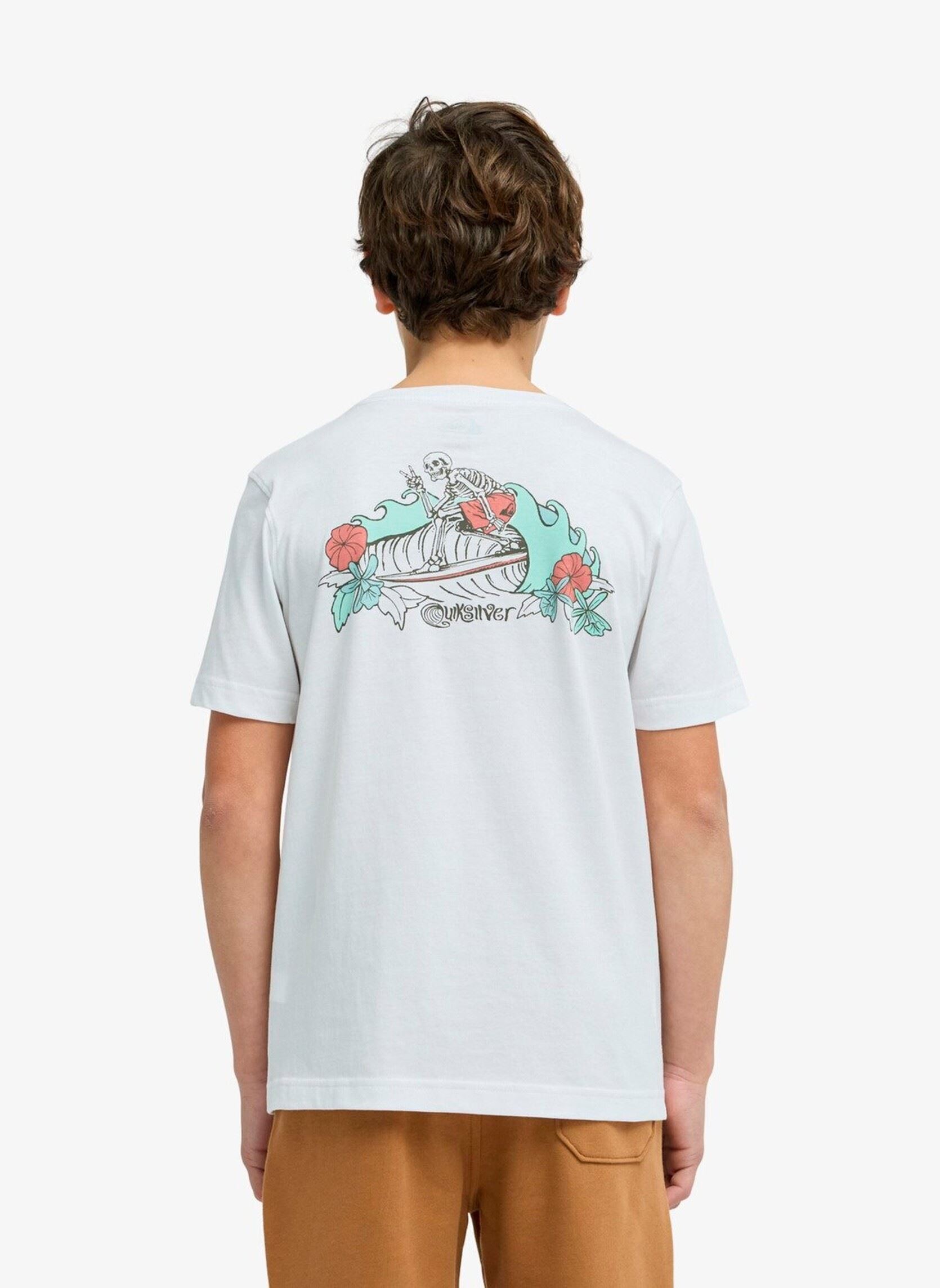 T-shirts met korte mouwen Skeleton Ride Ss jongens wit Quiksilver T-shirts met korte mouwen Skeleton Ride Ss jongens wit White