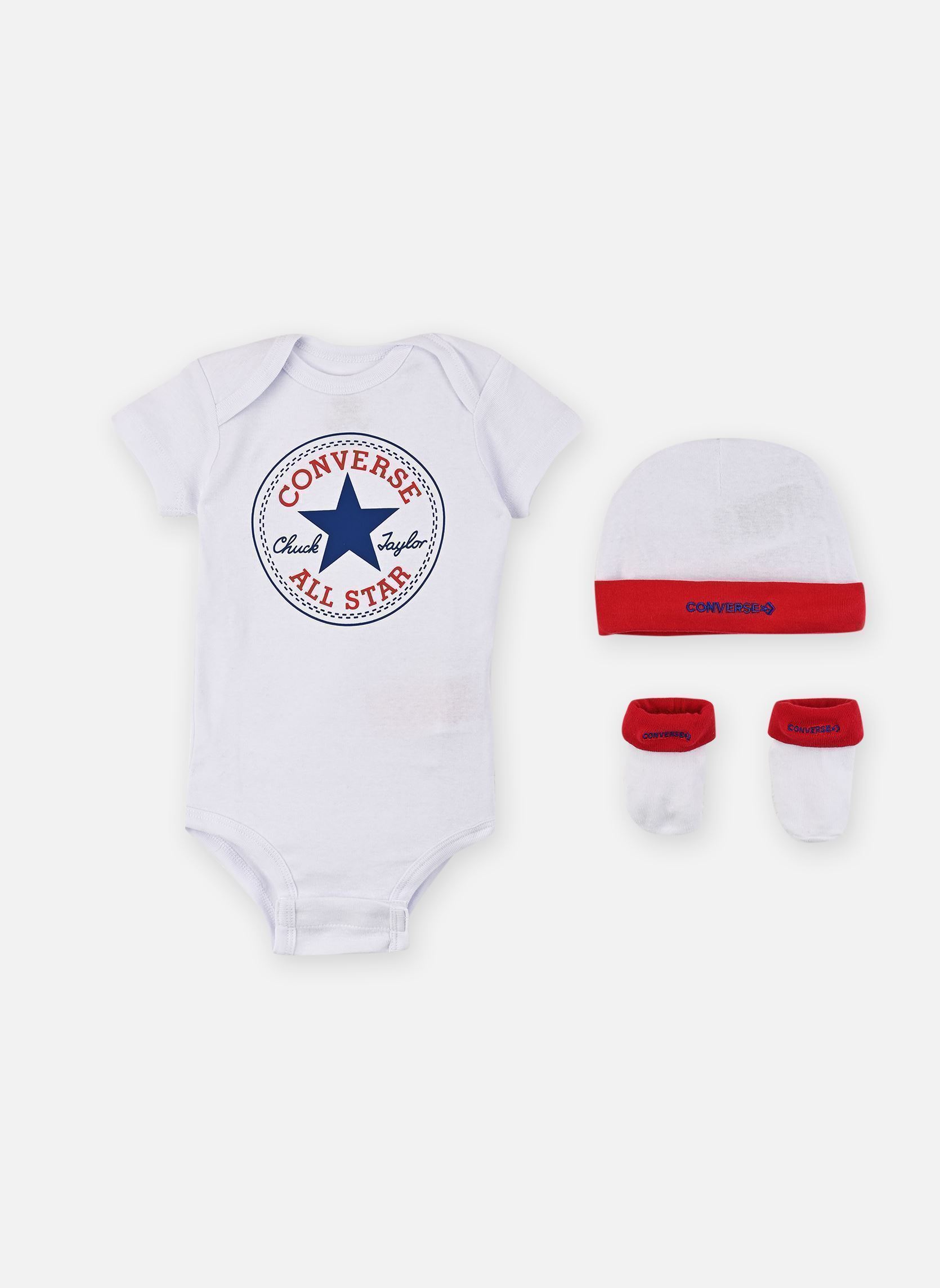 Vêtements Converse Apparel Classic Ctp Infant Hat Bodysuit Bootie Set 3Pk pour Accessoires - vue 1