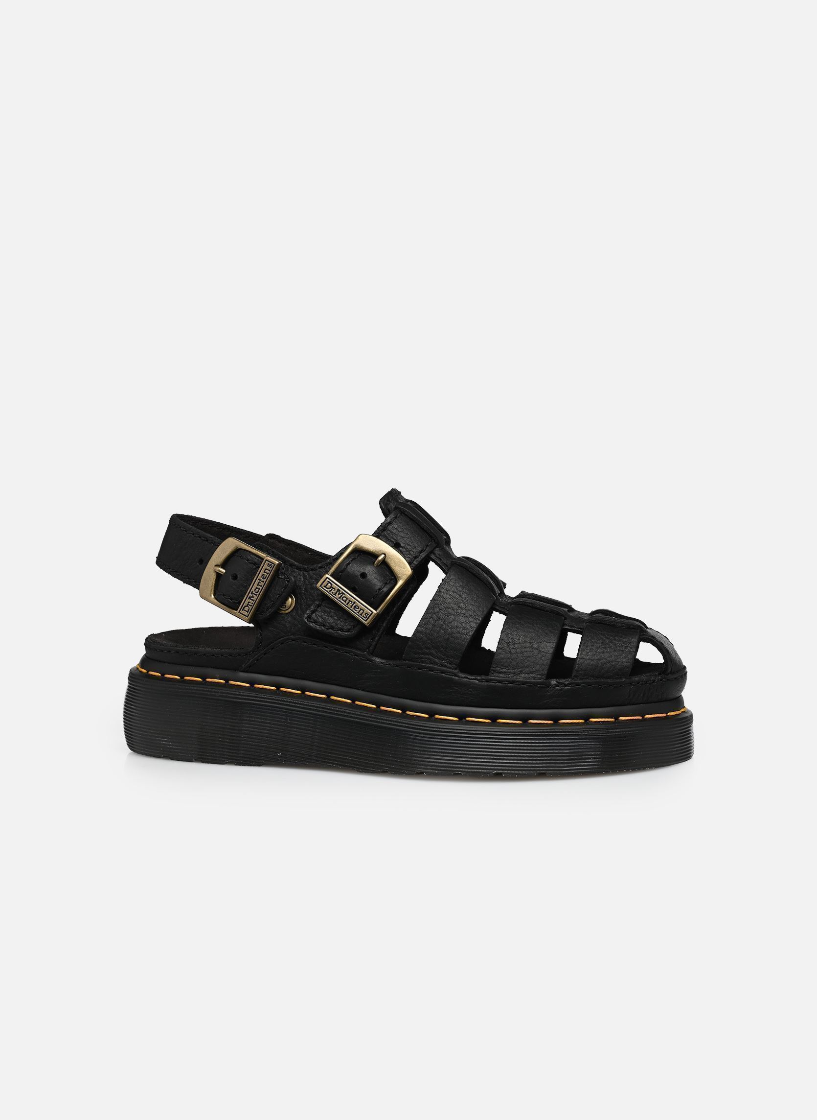 Keil- und Plateausandalen Wrenlie damen schwarz Dr. Martens Keil- und Plateausandalen Wrenlie damen schwarz BLACK GRIZZLY