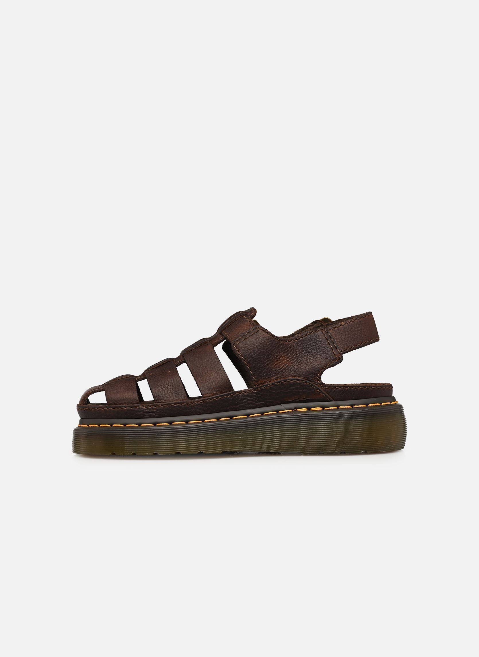 Sandalen met sleehak en plateau Wrenlie dames bruin Dr. Martens Sandalen met sleehak en plateau Wrenlie dames bruin DARK BROWN GRIZZLY