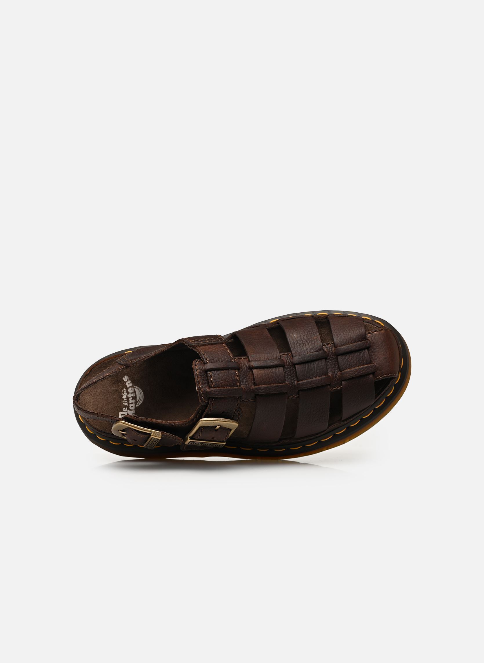 Sandalen met sleehak en plateau Wrenlie dames bruin Dr. Martens Sandalen met sleehak en plateau Wrenlie dames bruin DARK BROWN GRIZZLY