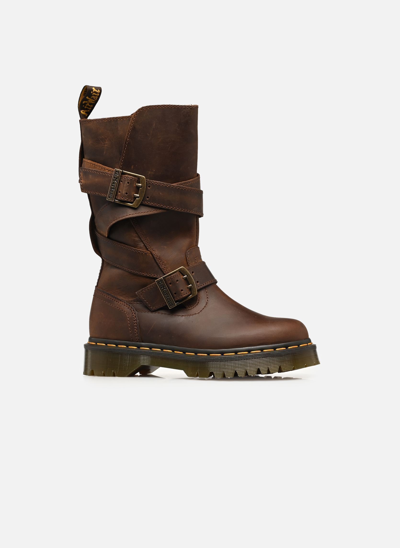 Laarzen Anistone Strap dames bruin Dr. Martens Laarzen Anistone Strap dames bruin DARK BROWN CRAZY HORSE