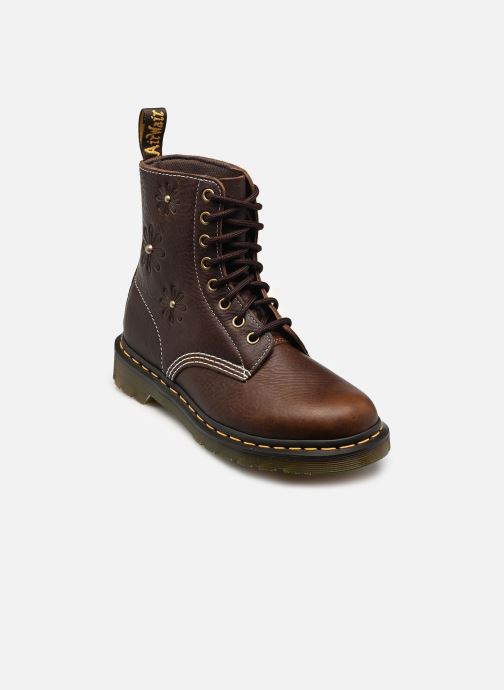 Dr. Martens Bottines à lacets 1460 Pascal Flower femme marron