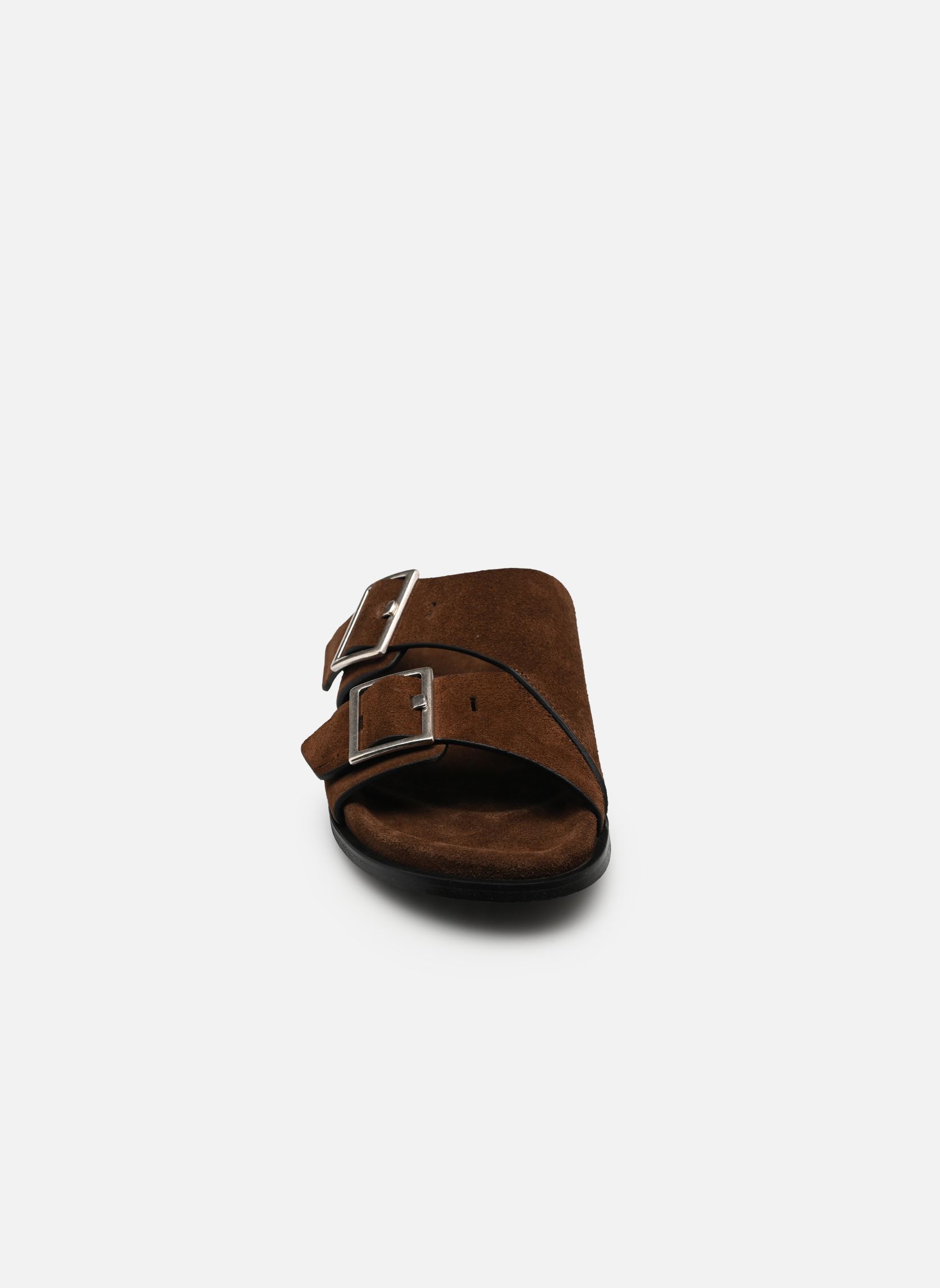 Platte sandalen Alba dames bruin Alohas Platte sandalen Alba dames bruin SUEDE BROWN LEATHER