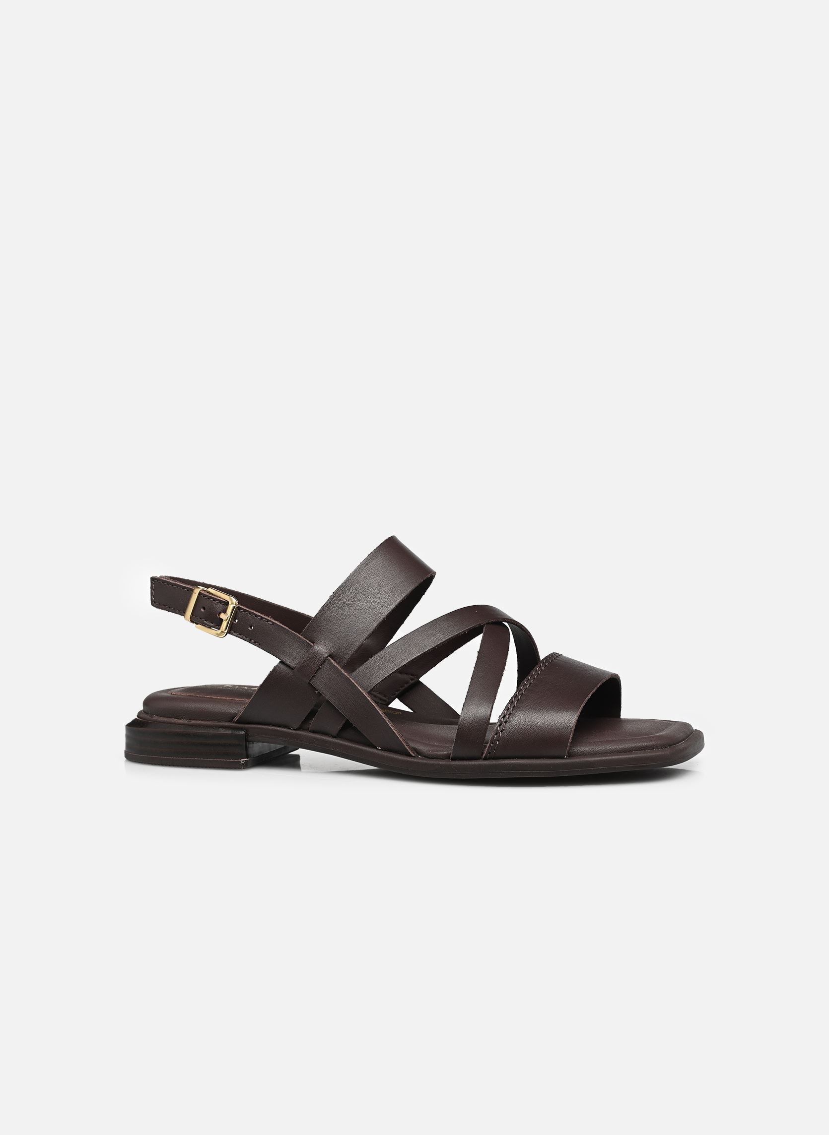 Flache Sandalen Ariany Strap damen braun Clarks Flache Sandalen Ariany Strap damen braun DARK BROWN LEA