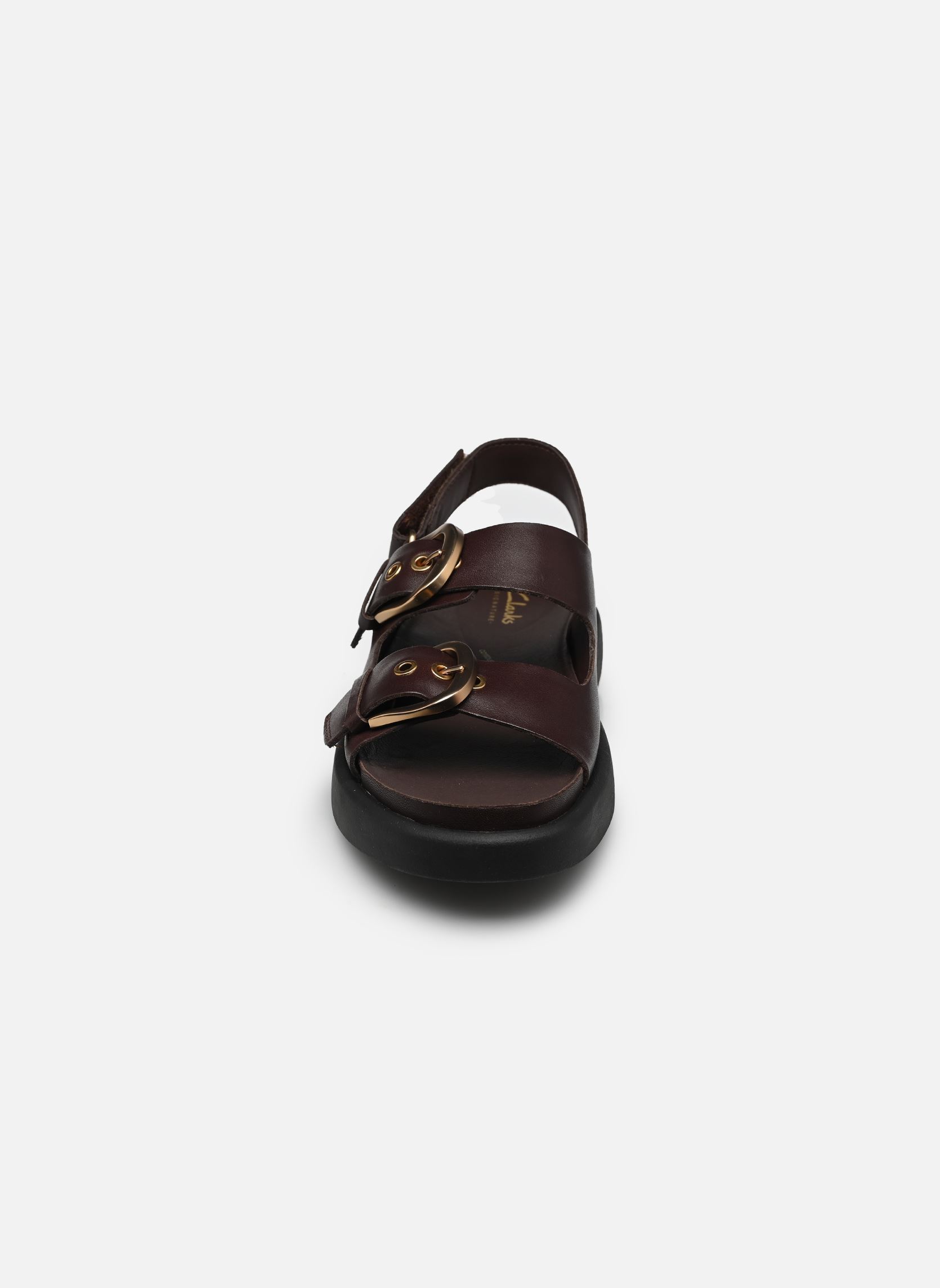 Sandales compensées et plateformes Aristella Bay femme marron Clarks Sandales compensées et plateformes Aristella Bay femme marron DARK BROWN LEA