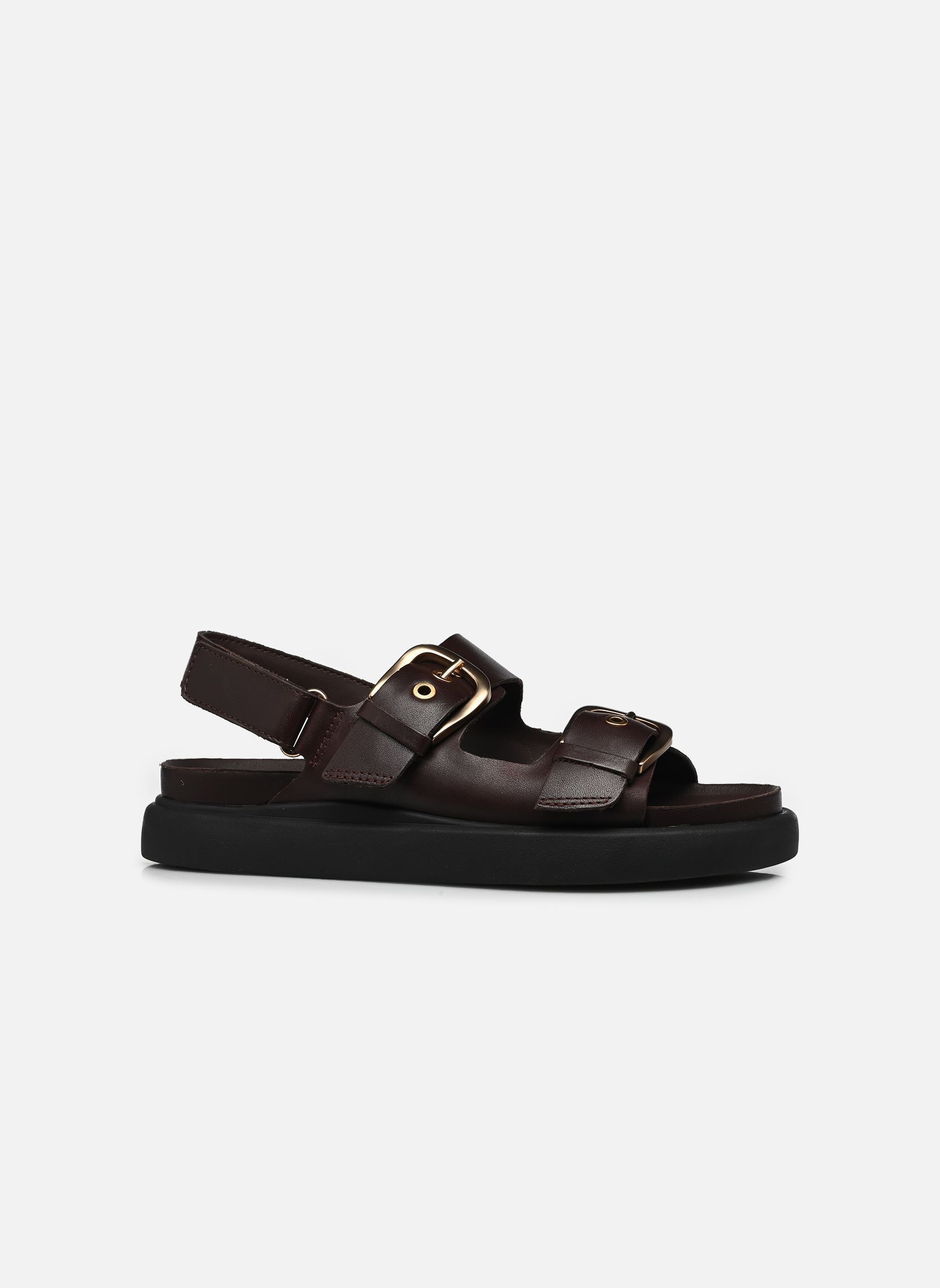 Sandales compensées et plateformes Aristella Bay femme marron Clarks Sandales compensées et plateformes Aristella Bay femme marron DARK BROWN LEA