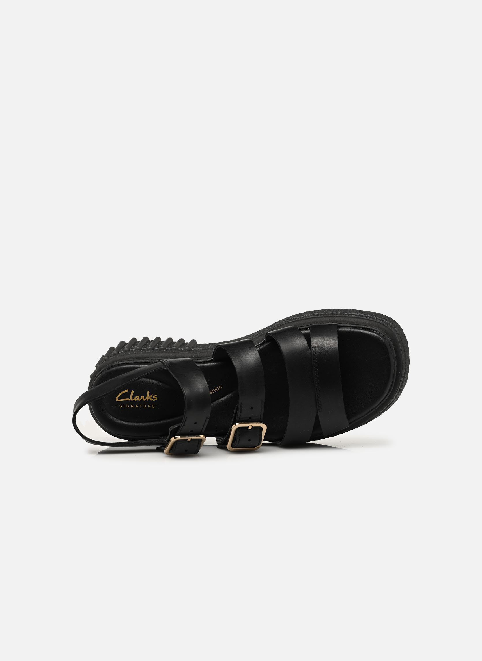 Sandales compensées et plateformes Evamar Strap femme noir Clarks Sandales compensées et plateformes Evamar Strap femme noir BLACK LEATHER