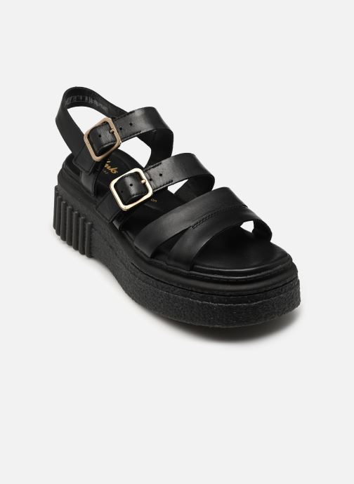 Clarks Sandalen met sleehak en plateau Evamar Strap dames zwart