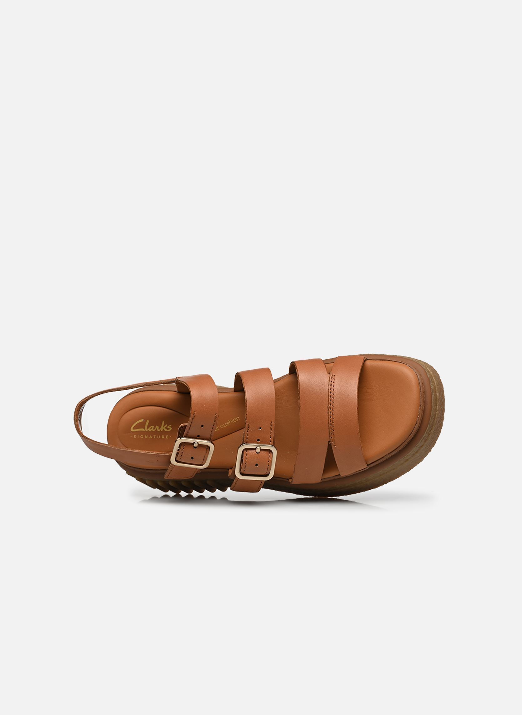 Sandales compensées et plateformes Evamar Strap femme marron Clarks Sandales compensées et plateformes Evamar Strap femme marron TAN LEATHER
