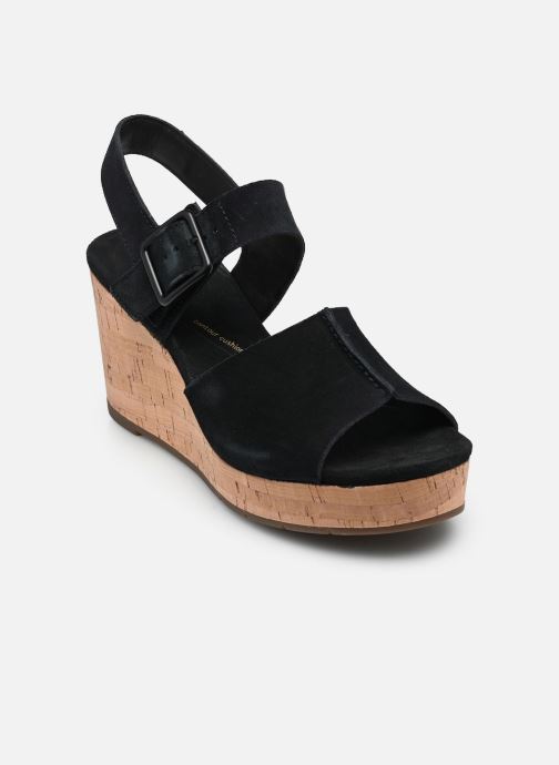 Clarks Sandalen met sleehak en plateau Sabina Dream dames zwart