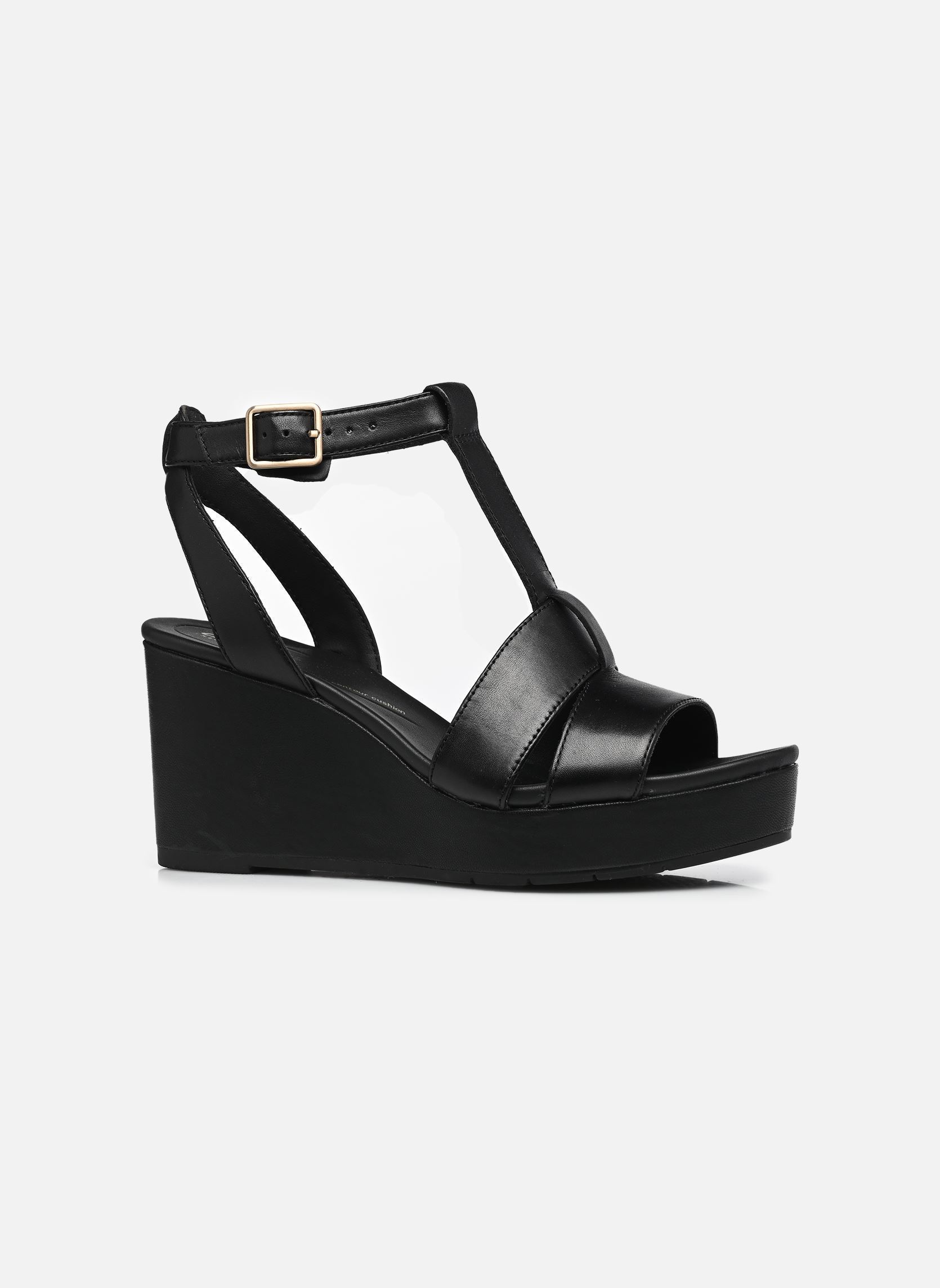 Keil- und Plateausandalen Sabina Hope damen schwarz Clarks Keil- und Plateausandalen Sabina Hope damen schwarz BLACK LEATHER