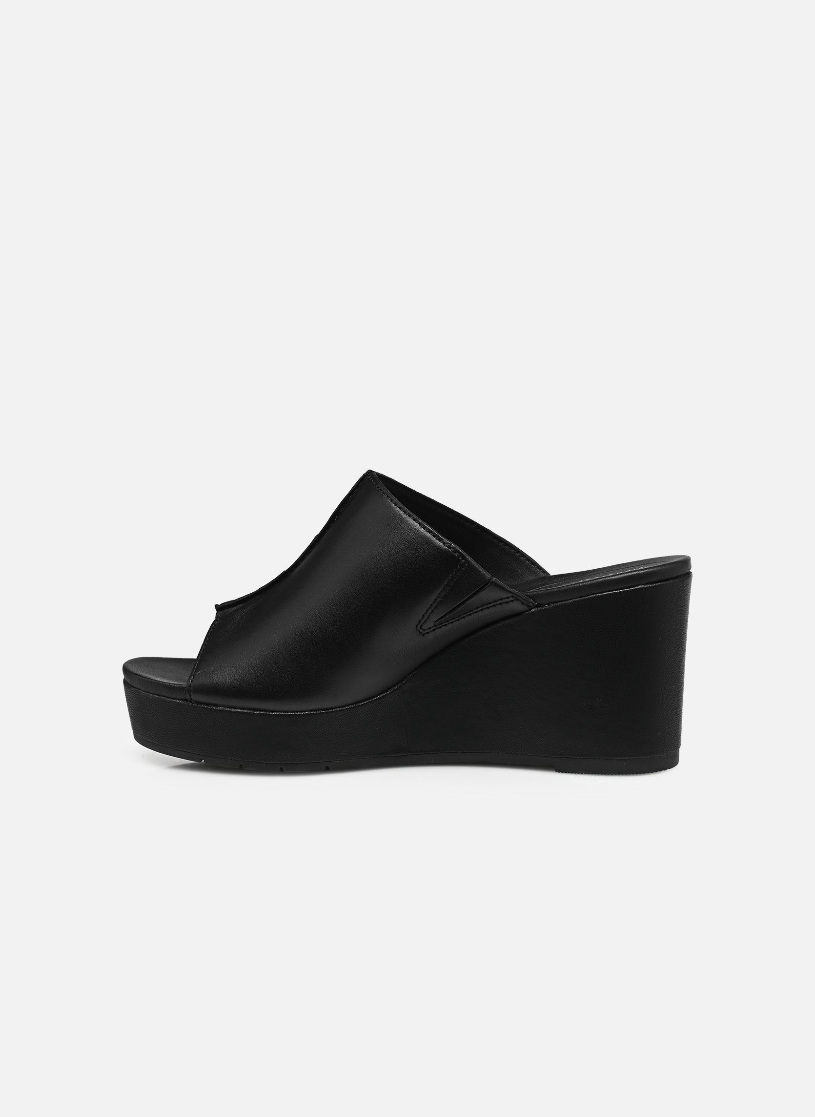 Sandalen met sleehak en plateau Sabina Mule dames zwart Clarks Sandalen met sleehak en plateau Sabina Mule dames zwart BLACK LEATHER