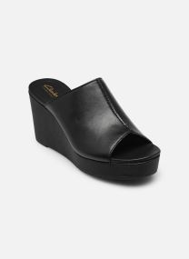Sandalen met sleehak en plateau Sabina Mule dames zwart
