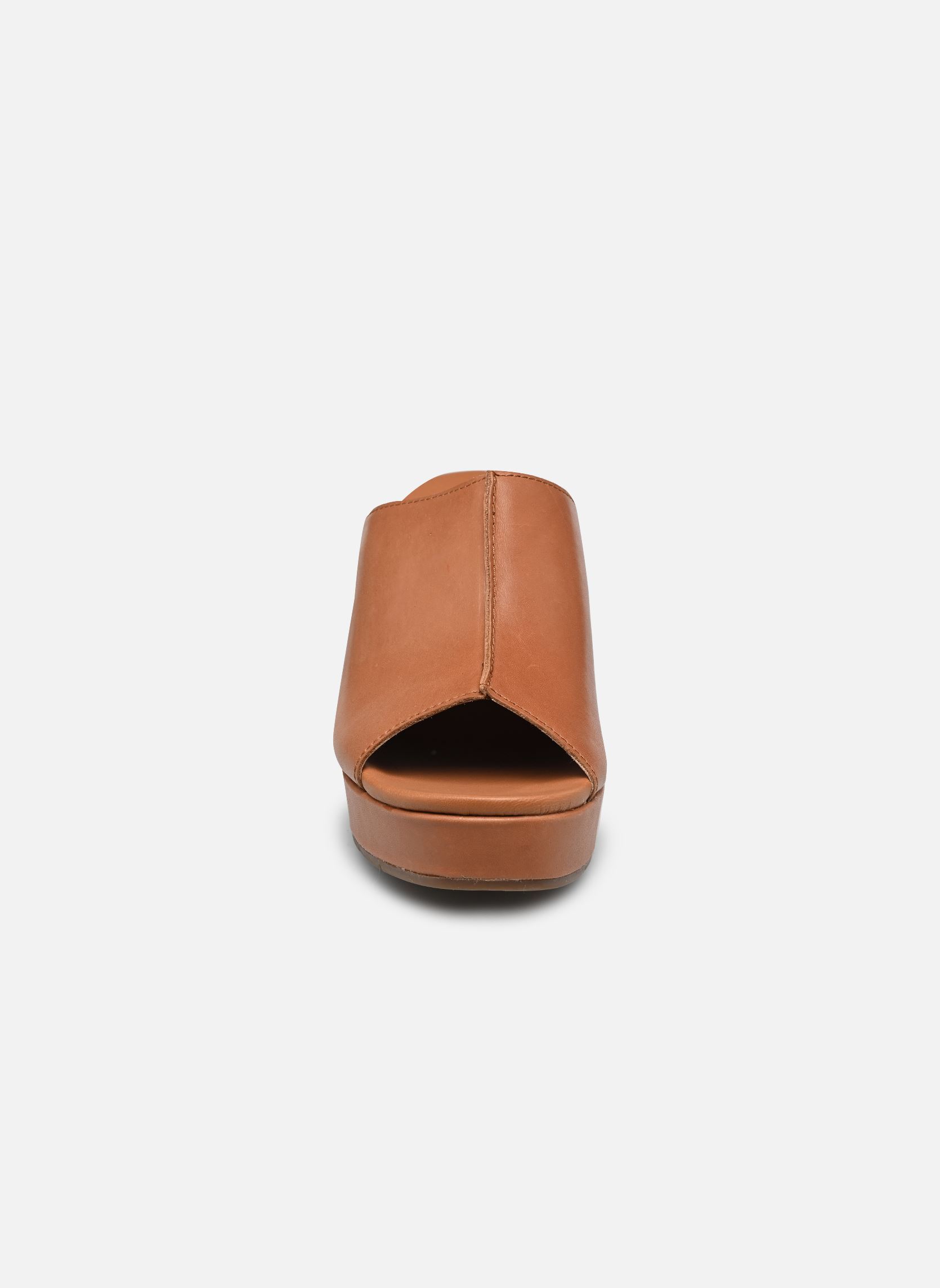 Sandali con zeppa e plateau Sabina Mule donna marrone Clarks Sandali con zeppa e plateau Sabina Mule donna marrone TAN LEATHER