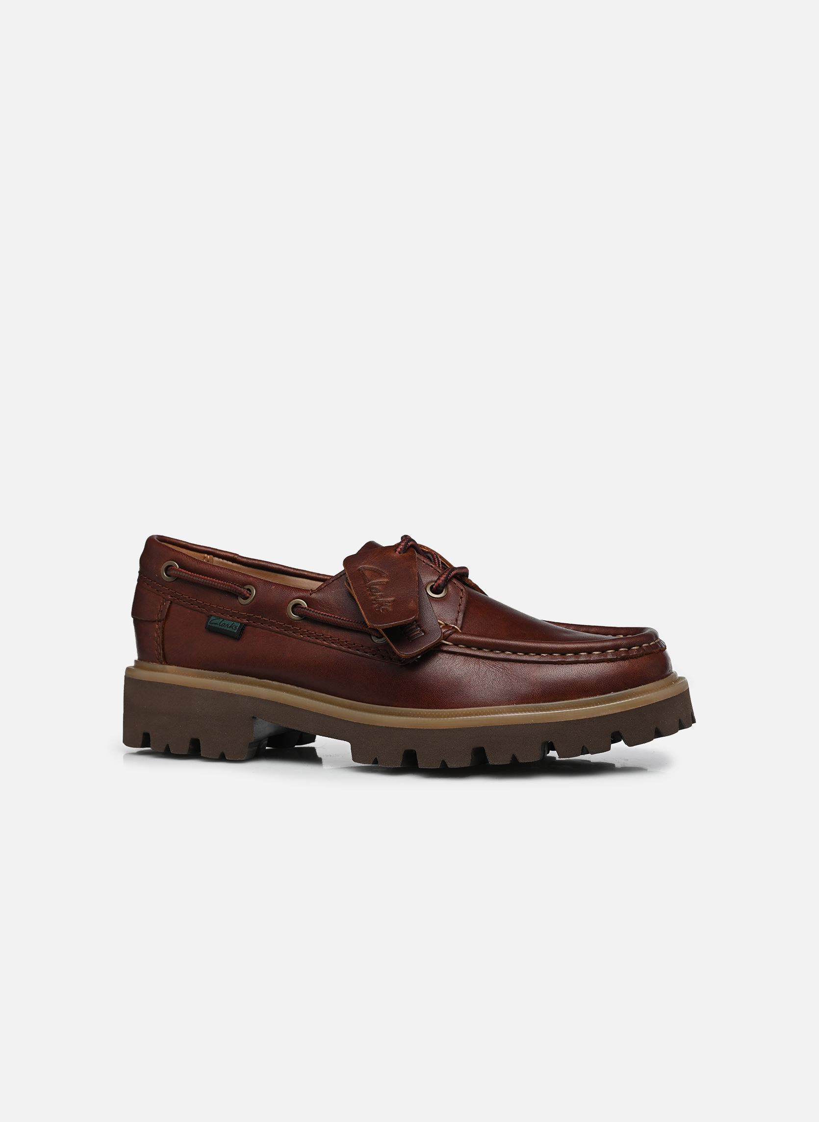 Bootschoenen Cleyhill Boat. dames bruin Clarks Bootschoenen Cleyhill Boat. dames bruin DARK BROWN LEA