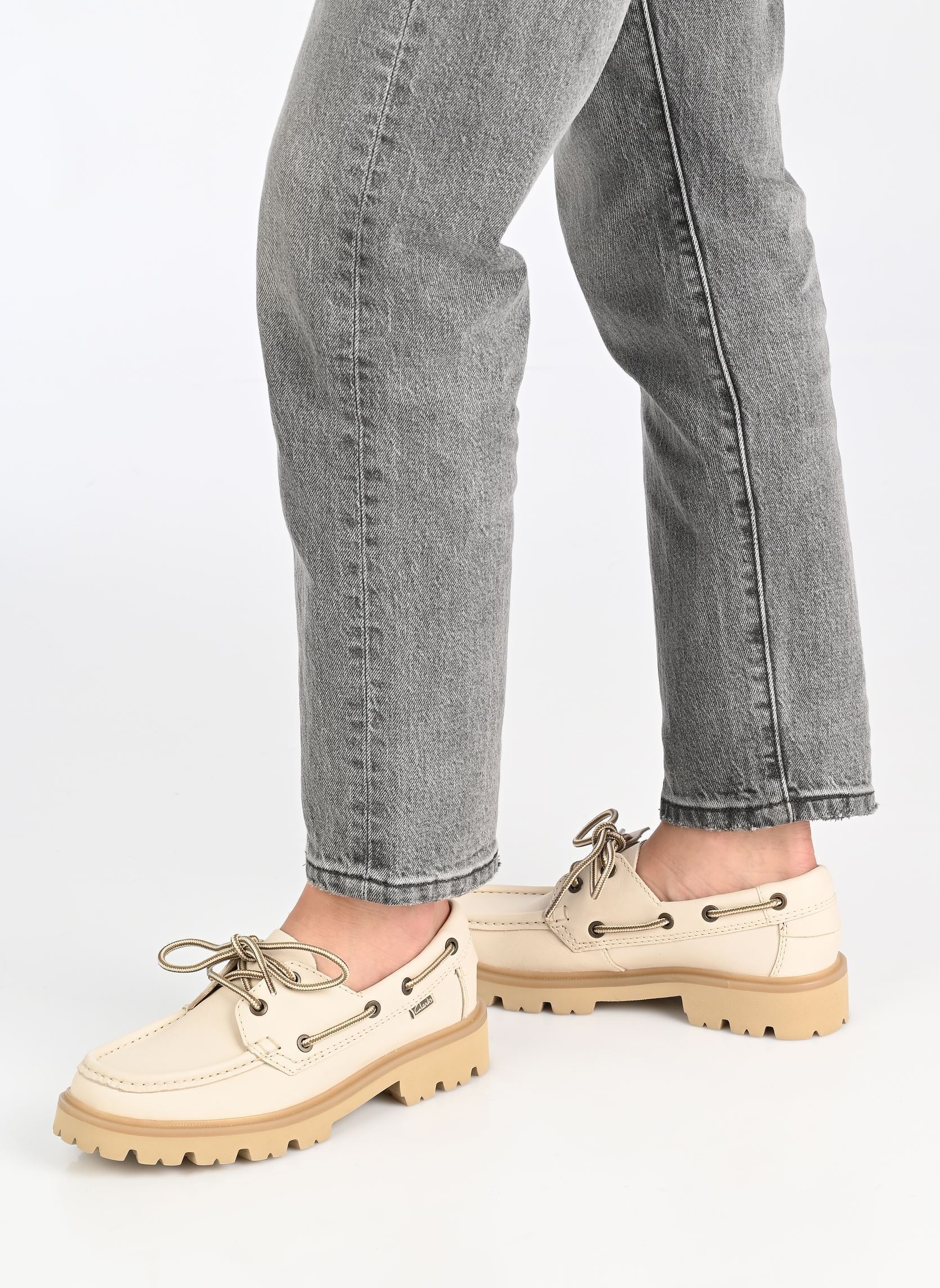 Chaussures bateaux Cleyhill Boat. femme beige Clarks Chaussures bateaux Cleyhill Boat. femme beige CREAM LEATHER