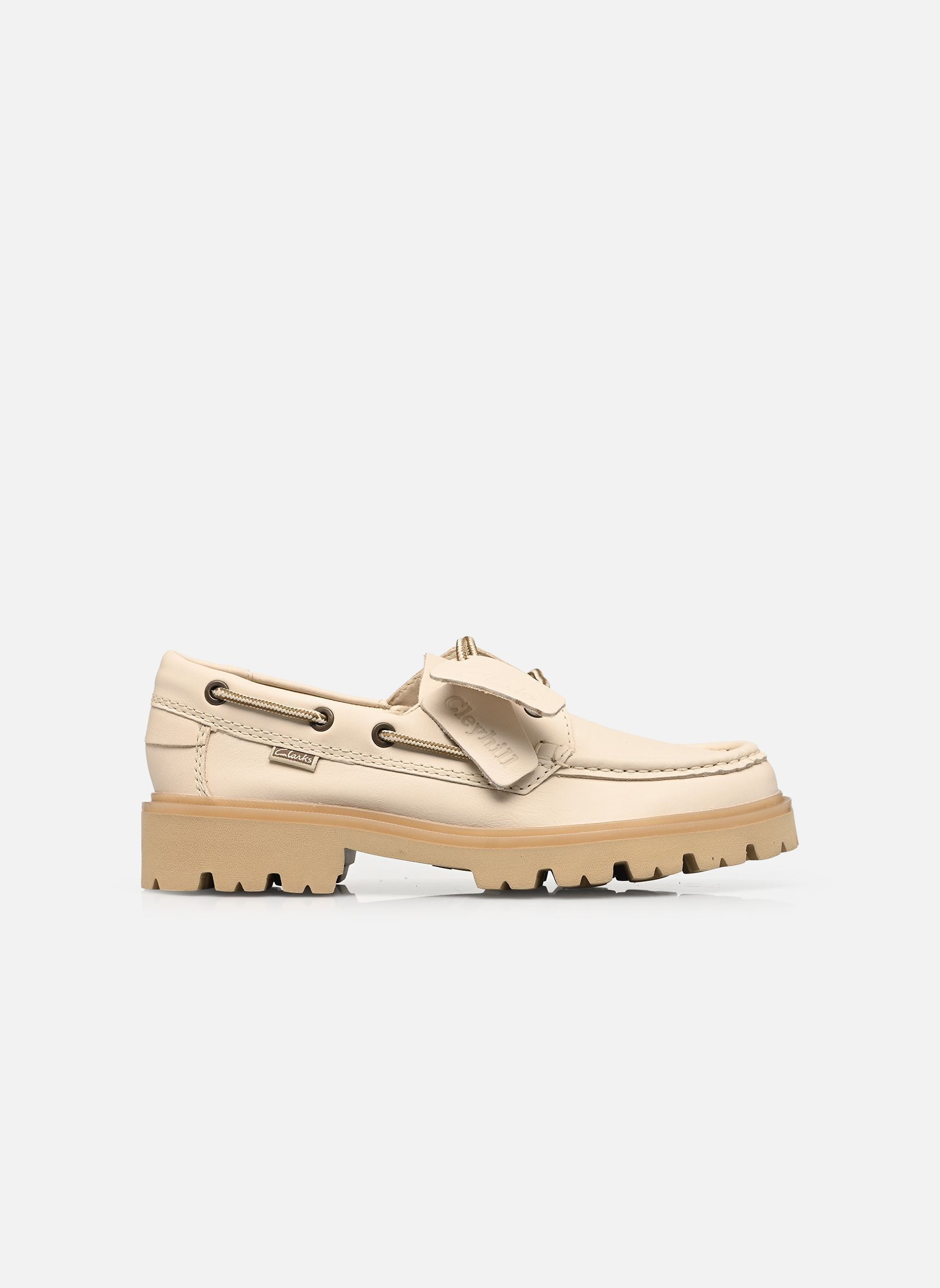 Chaussures bateaux Cleyhill Boat. femme beige Clarks Chaussures bateaux Cleyhill Boat. femme beige CREAM LEATHER
