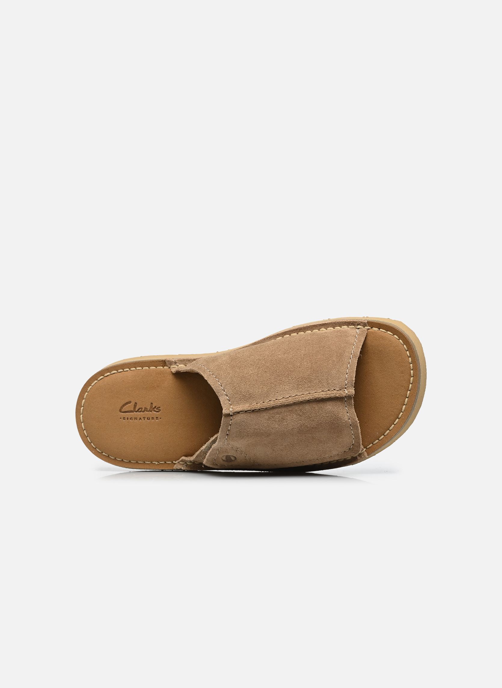 Mules Solsbury Slide homme beige Clarks Mules Solsbury Slide homme beige DARK SAND SUEDE