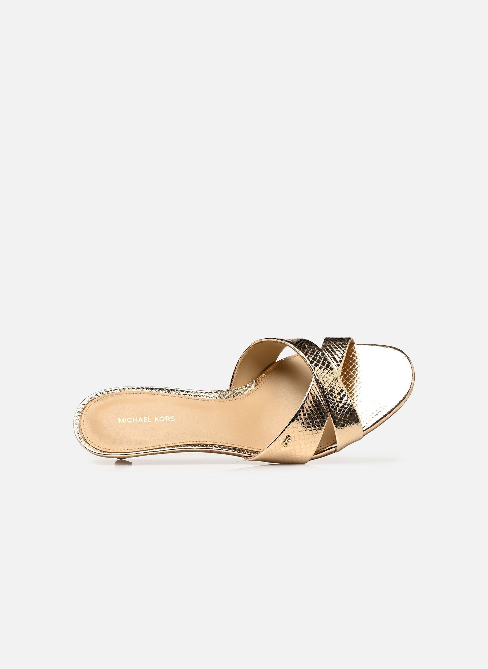 Muilen en klompen CASSIDY KITTEN SANDAL dames goud en brons Michael Michael Kors Muilen en klompen CASSIDY KITTEN SANDAL dames goud en brons pale gold 740