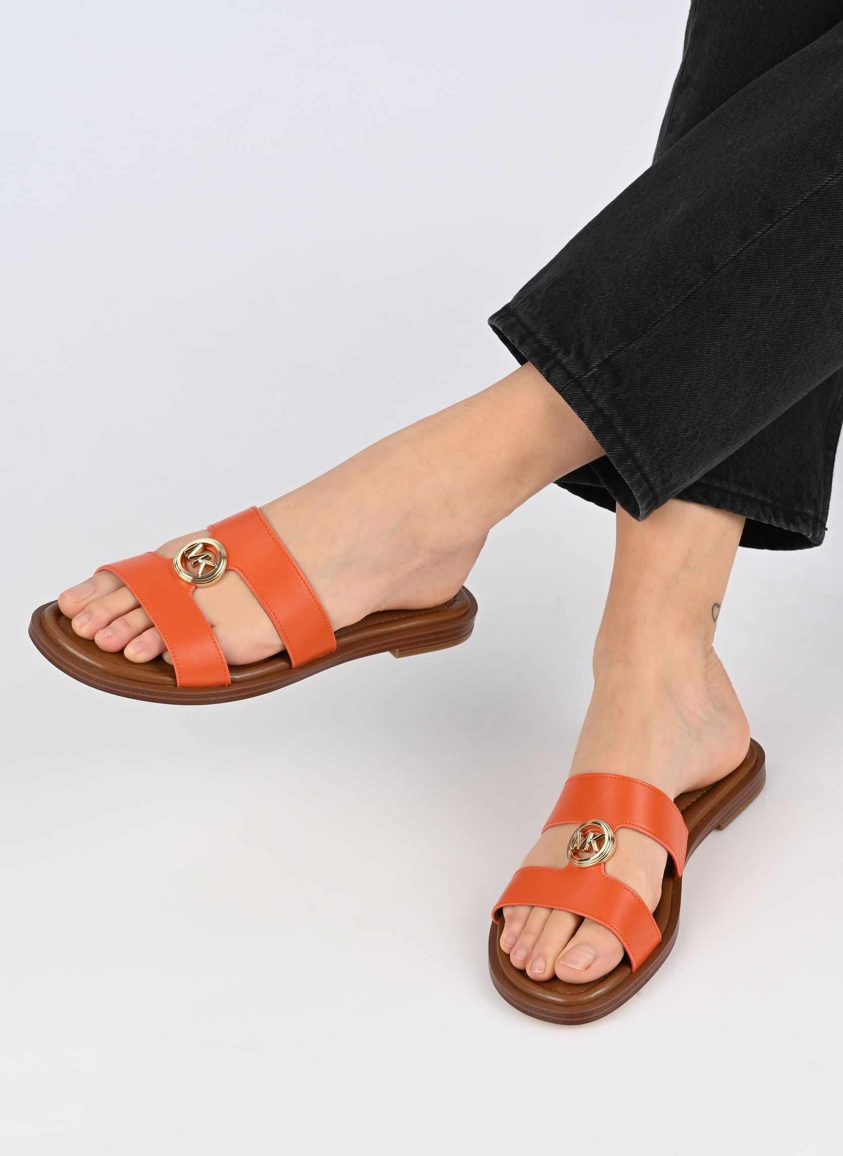 Pantoletten und Clogs ERIN FLAT SANDAL damen orange Michael Michael Kors Pantoletten und Clogs ERIN FLAT SANDAL damen orange MIMOSA 835