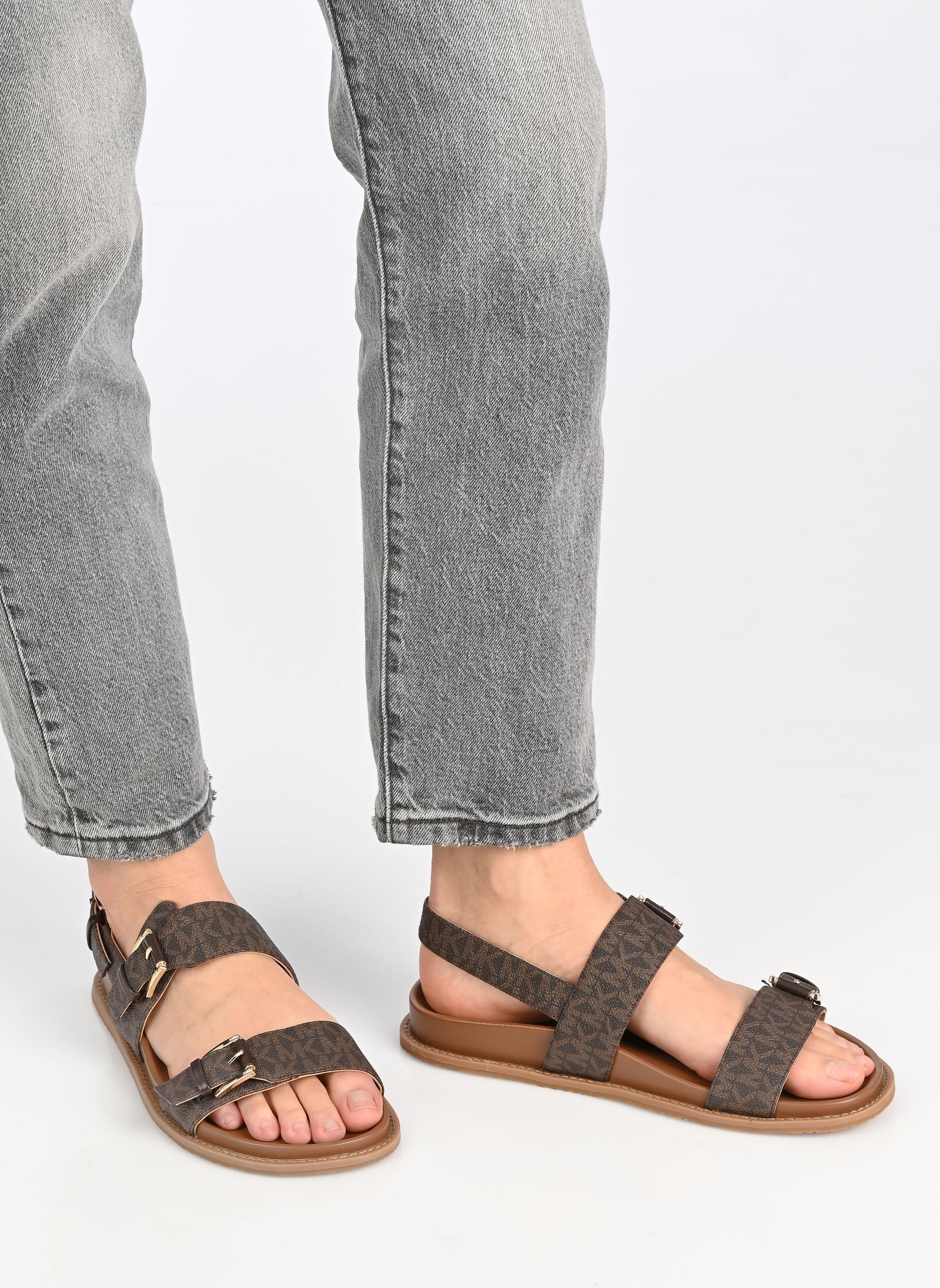 Flache Sandalen NIA FLAT SANDAL damen braun Michael Michael Kors Flache Sandalen NIA FLAT SANDAL damen braun Brown 200