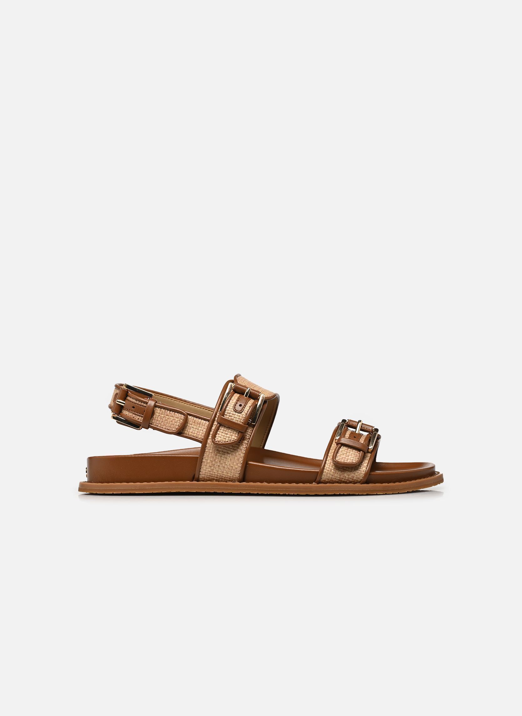 Flache Sandalen NIA FLAT SANDAL damen beige Michael Michael Kors Flache Sandalen NIA FLAT SANDAL damen beige Luggage 230