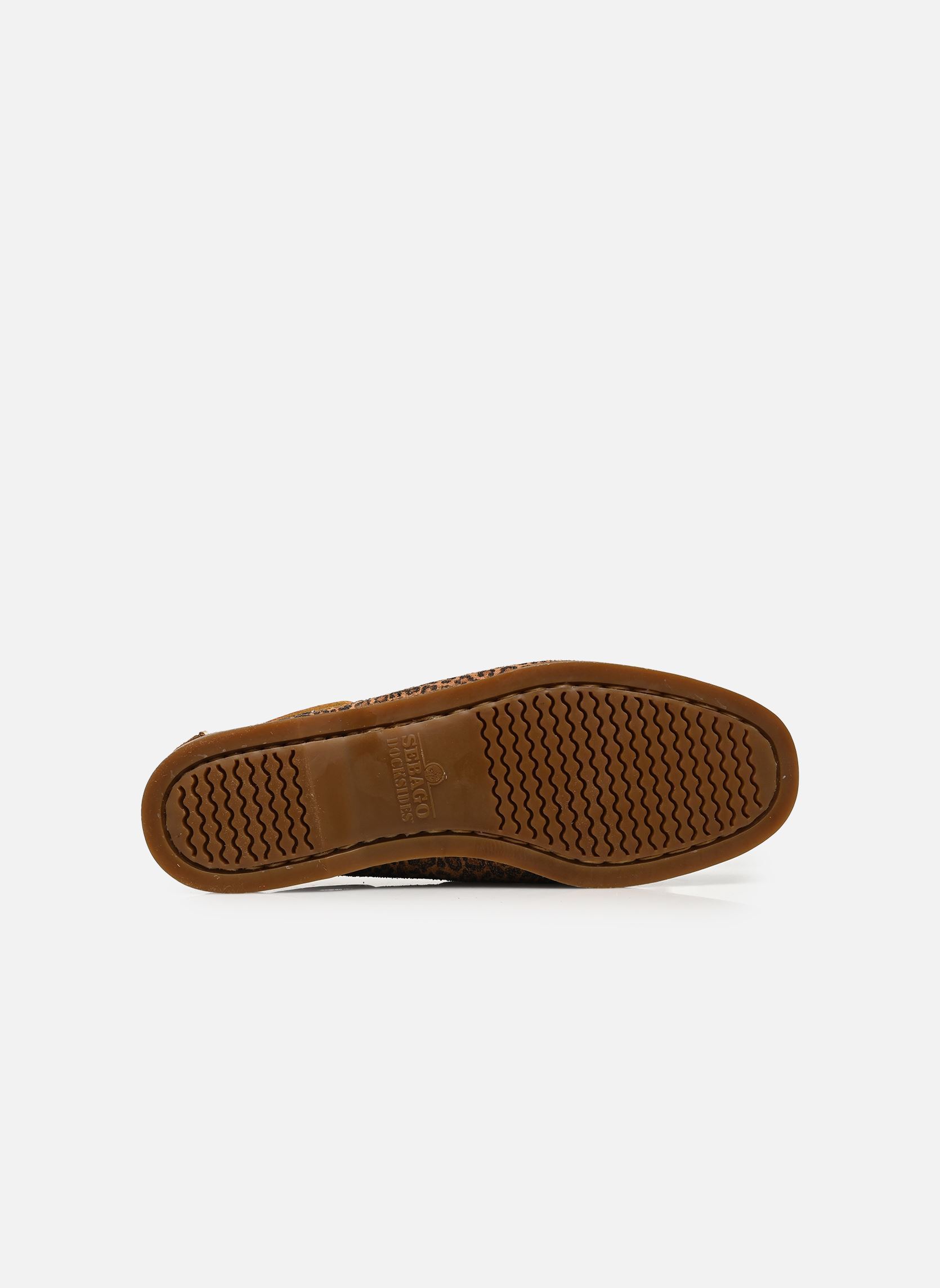 Mocassins Portland Flesh Out Print femme marron Sebago Mocassins Portland Flesh Out Print femme marron Brown-Leopard-Gum