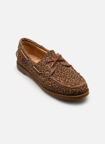 Mocassins Portland Flesh Out Print femme marron Sebago Mocassins Portland Flesh Out Print femme marron Brown-Leopard-Gum