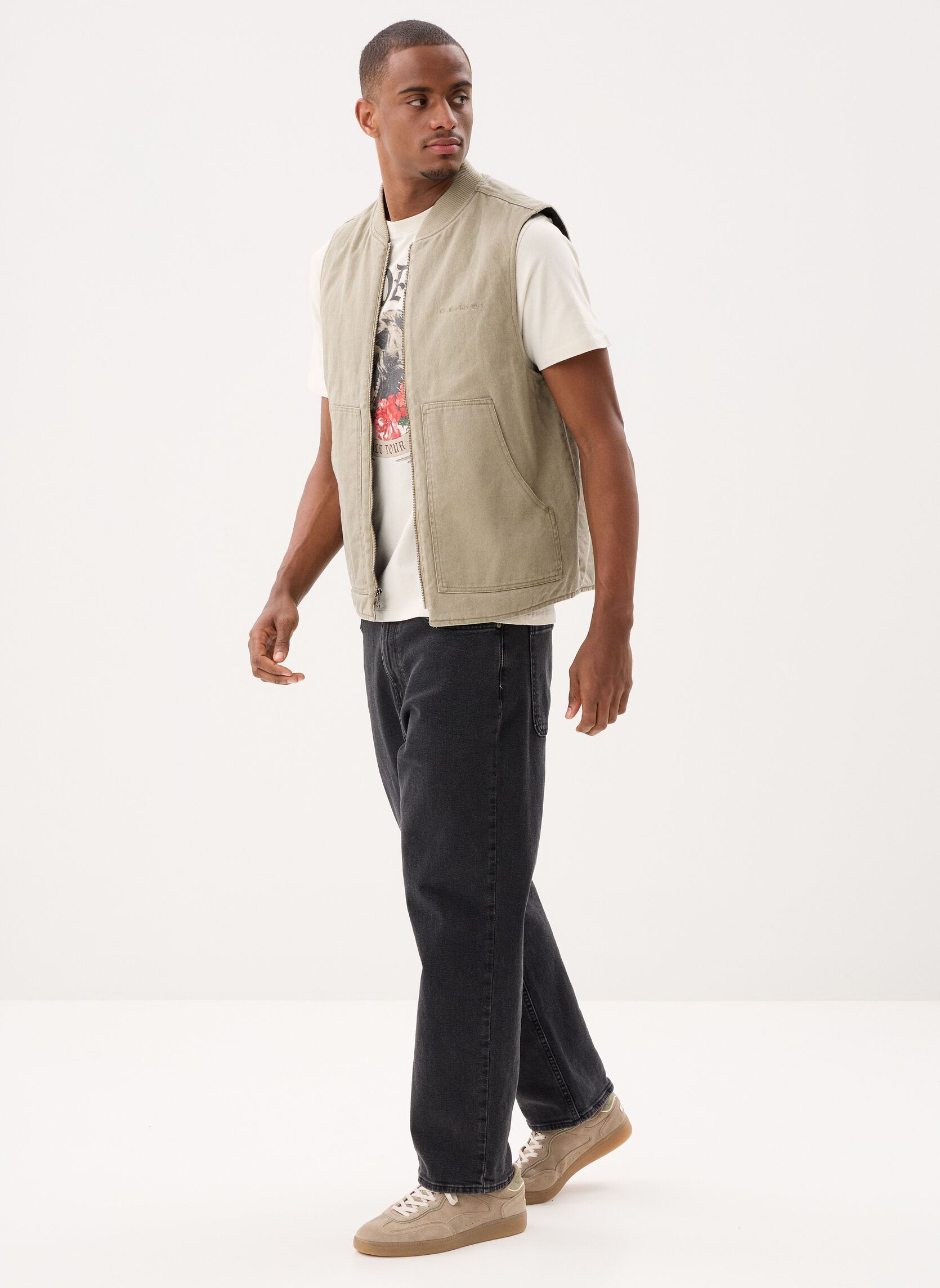 Vestes Surf Chores Gilet homme beige Quiksilver Vestes Surf Chores Gilet homme beige Seneca Rock