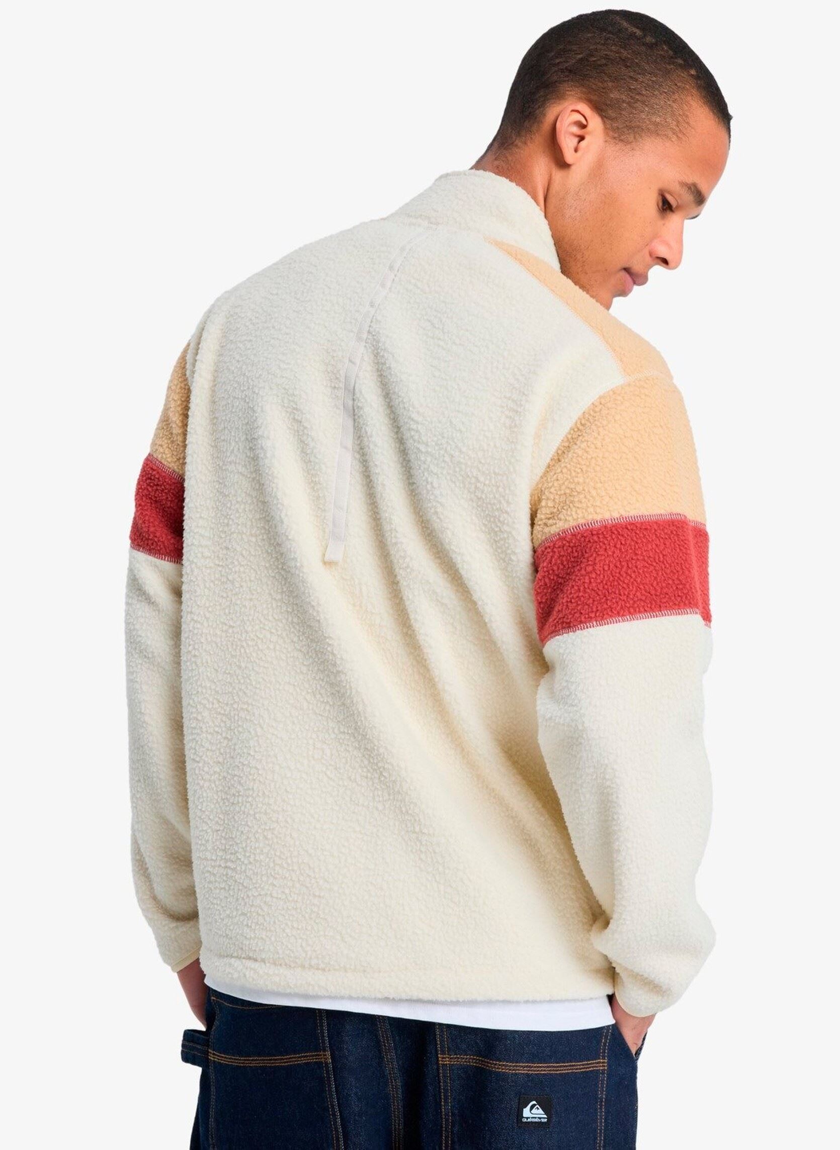 Fleece truien Clean Coast Block Fz heren beige Quiksilver Fleece truien Clean Coast Block Fz heren beige khaki