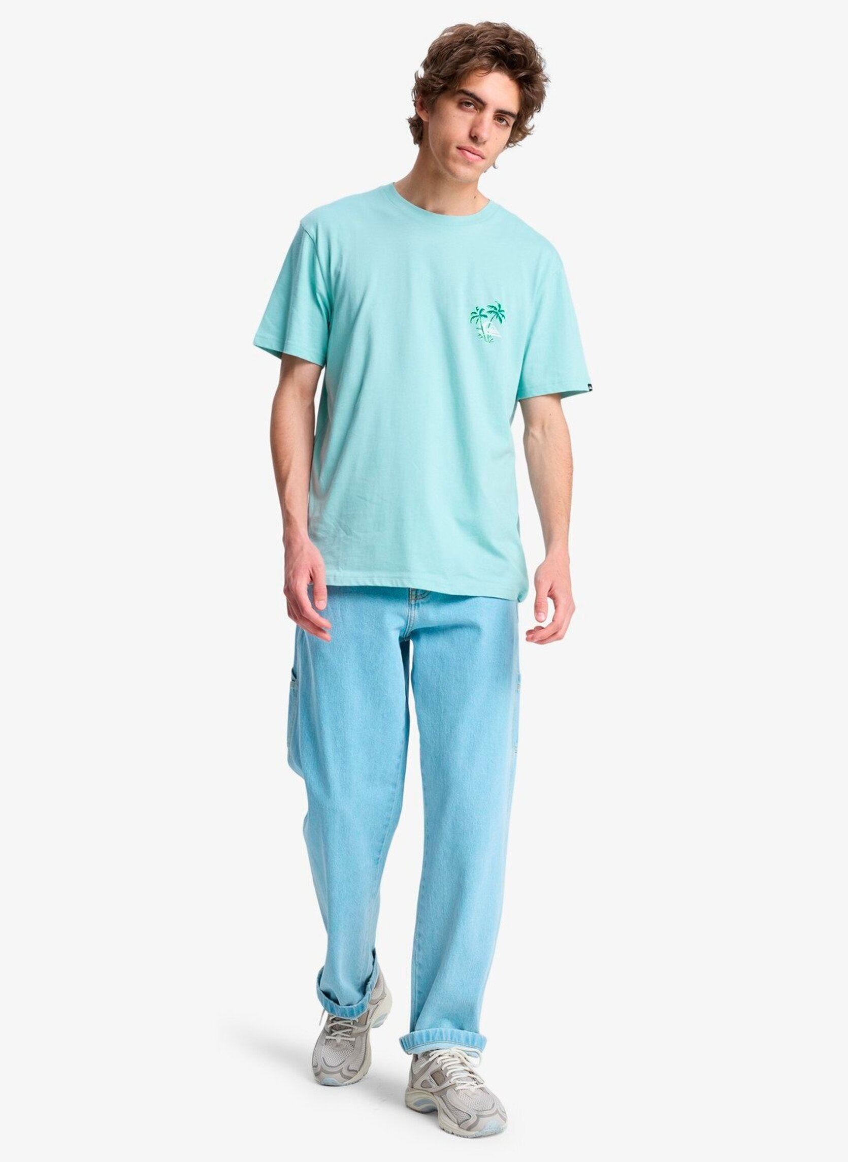 Tee-shirts manches courtes Evo Learning From Nature Ss homme bleu Quiksilver Tee-shirts manches courtes Evo Learning From Nature Ss homme bleu Blue haze