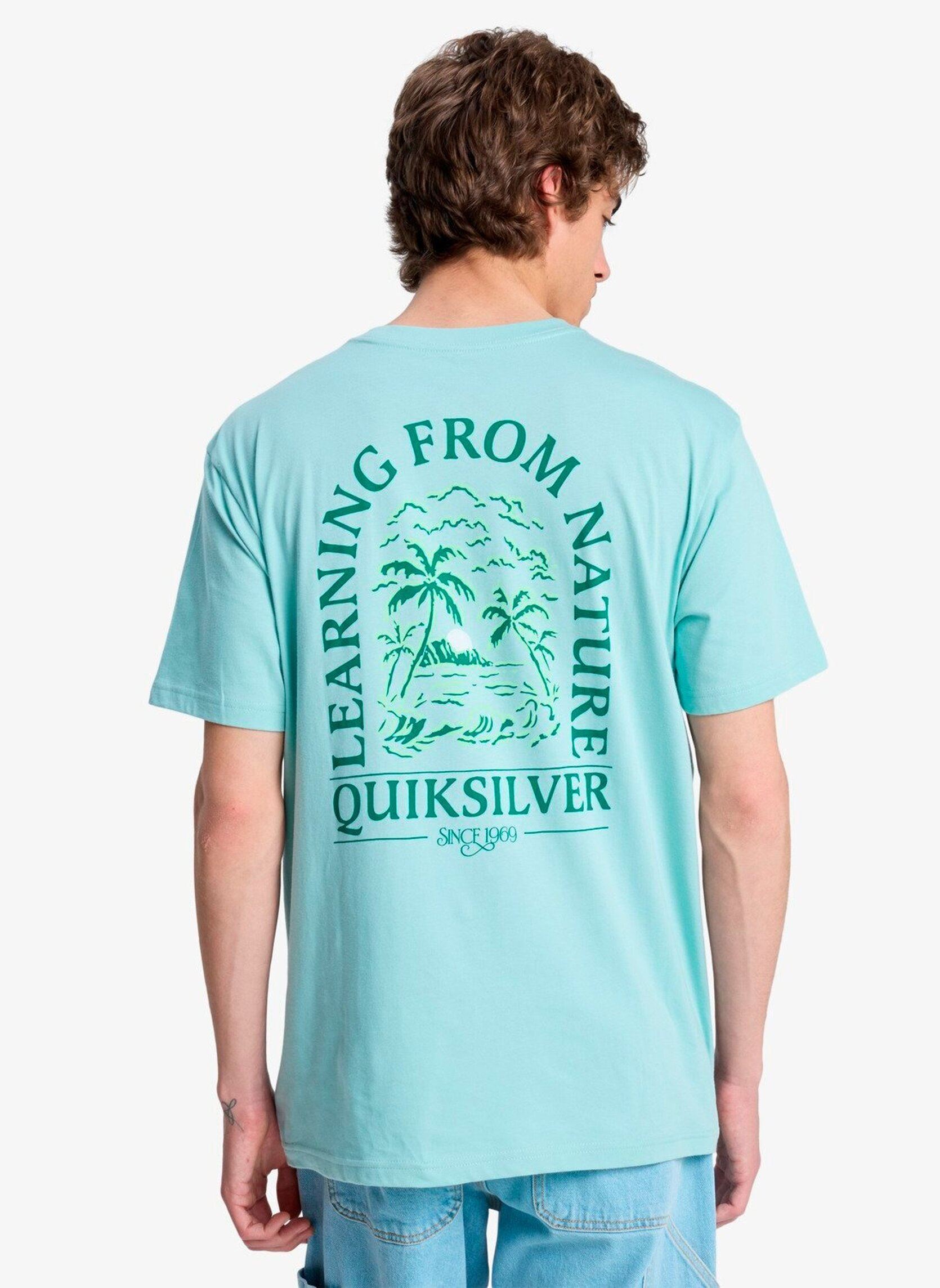Tee-shirts manches courtes Evo Learning From Nature Ss homme bleu Quiksilver Tee-shirts manches courtes Evo Learning From Nature Ss homme bleu Blue haze
