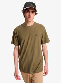 Kurzarm-T-Shirts Slub Roundneck herren grün