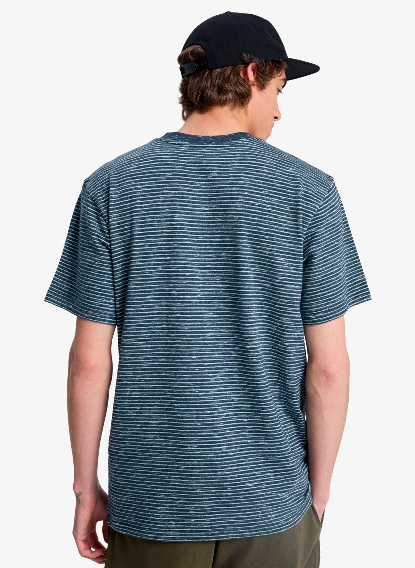 Tee-shirts manches courtes Lopaz Striped Ss Pocket homme bleu Quiksilver Tee-shirts manches courtes Lopaz Striped Ss Pocket homme bleu Dark Navy Lopaz Stripes