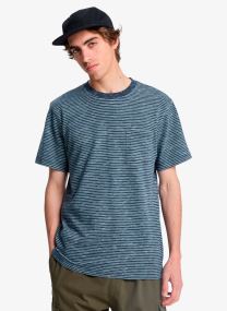 Tee-shirts manches courtes Lopaz Striped Ss Pocket homme bleu Quiksilver Tee-shirts manches courtes Lopaz Striped Ss Pocket homme bleu Dark Navy Lopaz Stripes