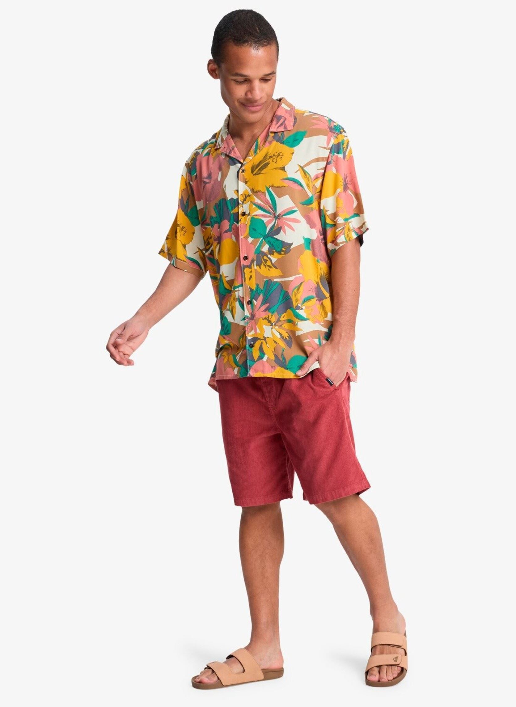 Bermudas Taxer Cord Ws homme rouge Quiksilver Bermudas Taxer Cord Ws homme rouge BURNT RUSSET