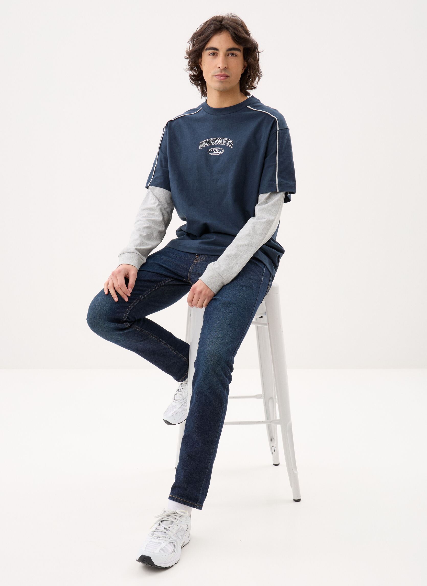 Langarm-T-Shirts Noya Double Layer Tee herren blau Quiksilver Langarm-T-Shirts Noya Double Layer Tee herren blau DARK NAVY
