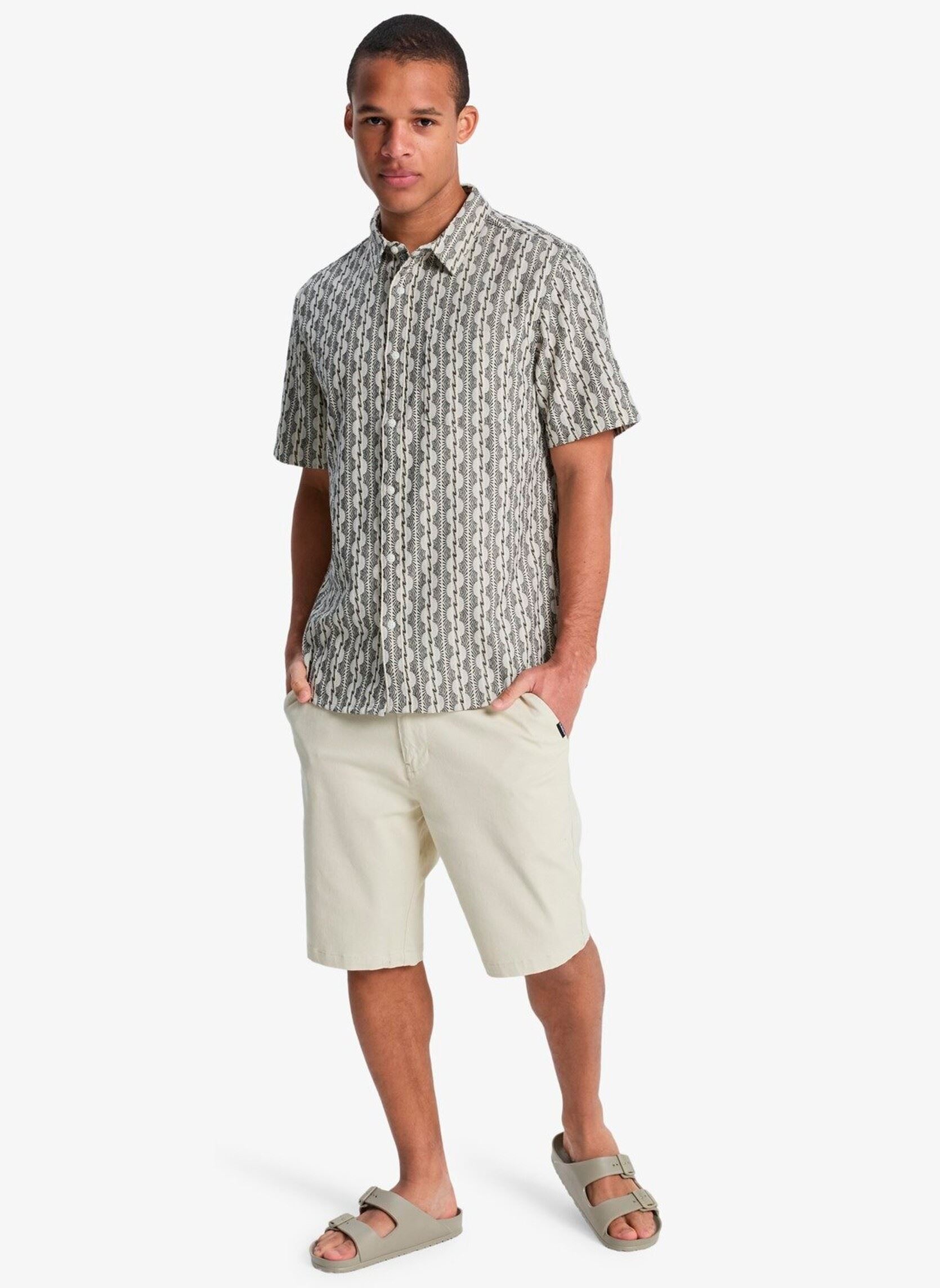 Hemden Horizons Ss herren beige Quiksilver Hemden Horizons Ss herren beige Bone Horizons
