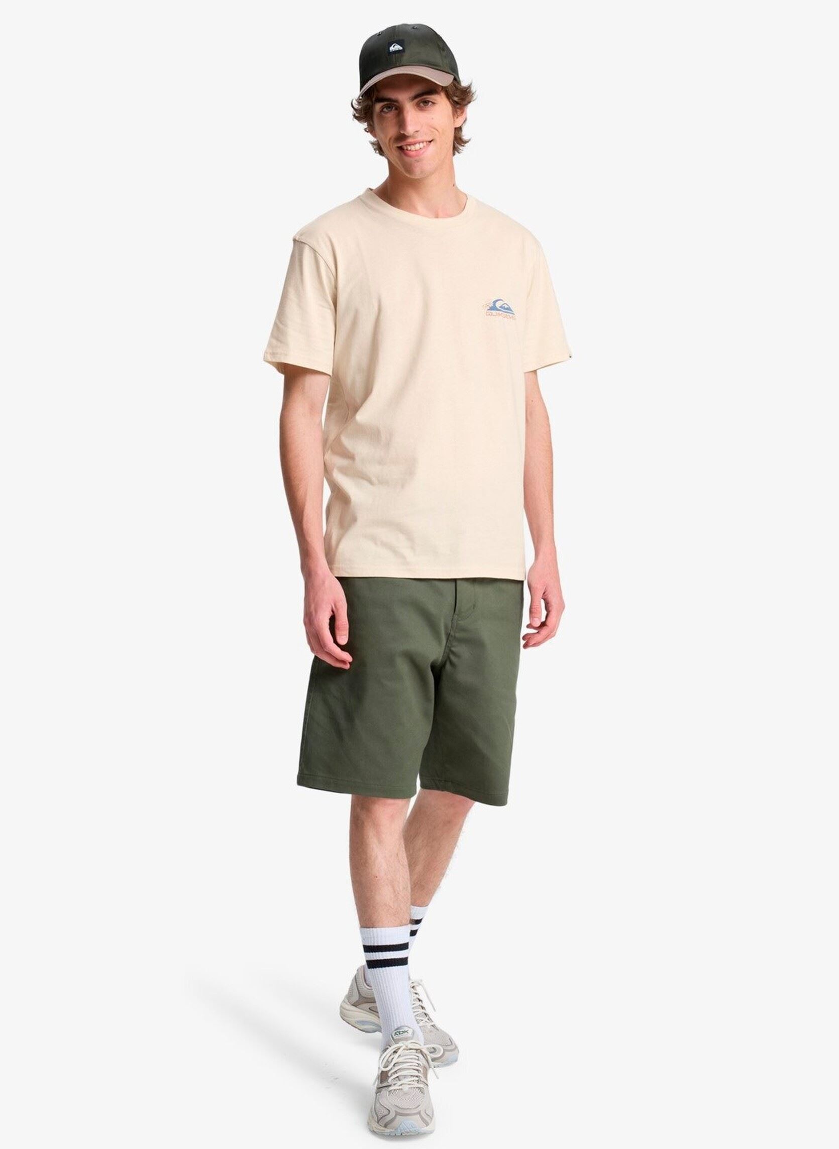 Tee-shirts Ev Barrel Paradise Ss homme beige Quiksilver Tee-shirts Ev Barrel Paradise Ss homme beige Bone White