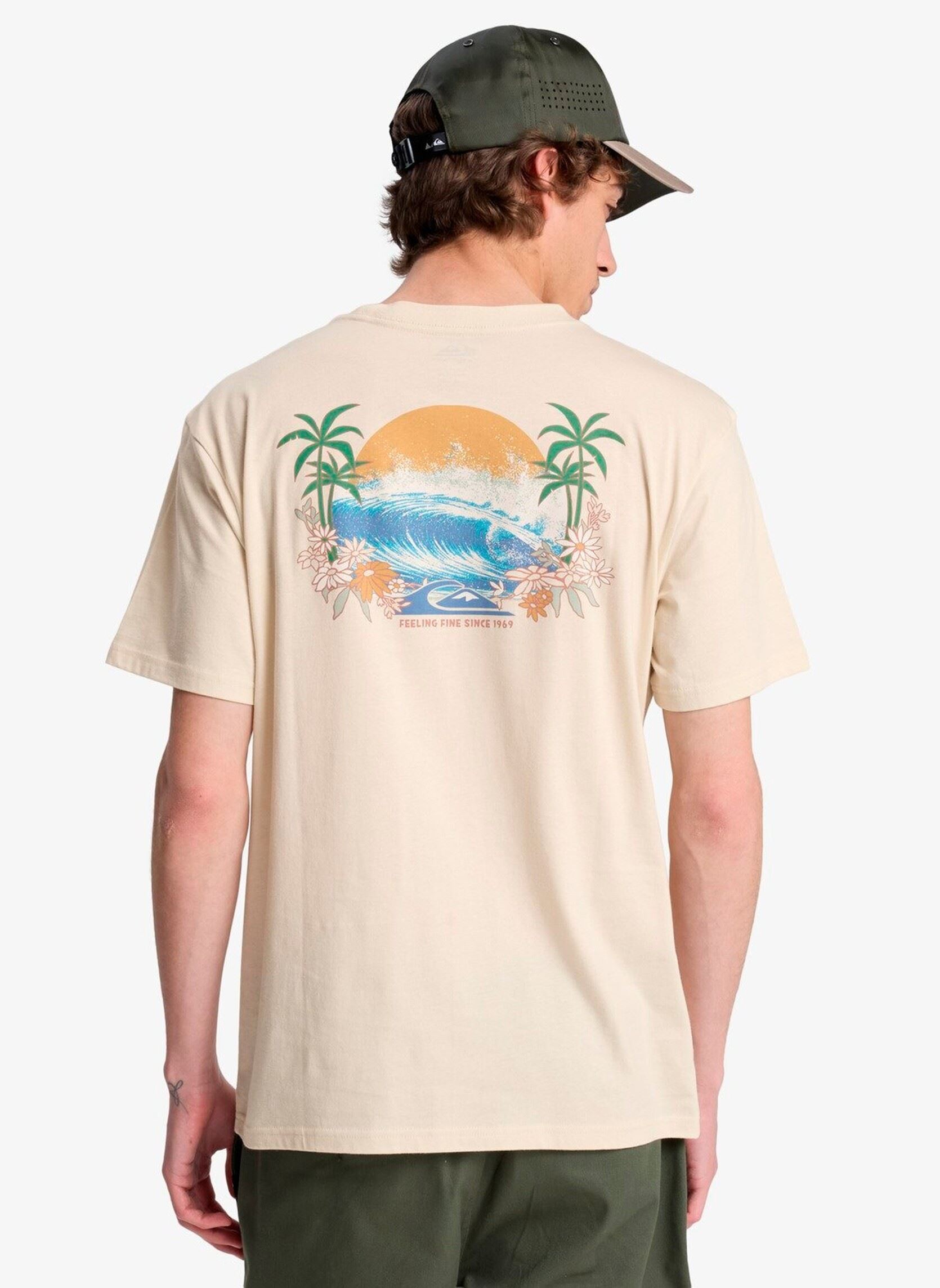 Tee-shirts Ev Barrel Paradise Ss homme beige Quiksilver Tee-shirts Ev Barrel Paradise Ss homme beige Bone White