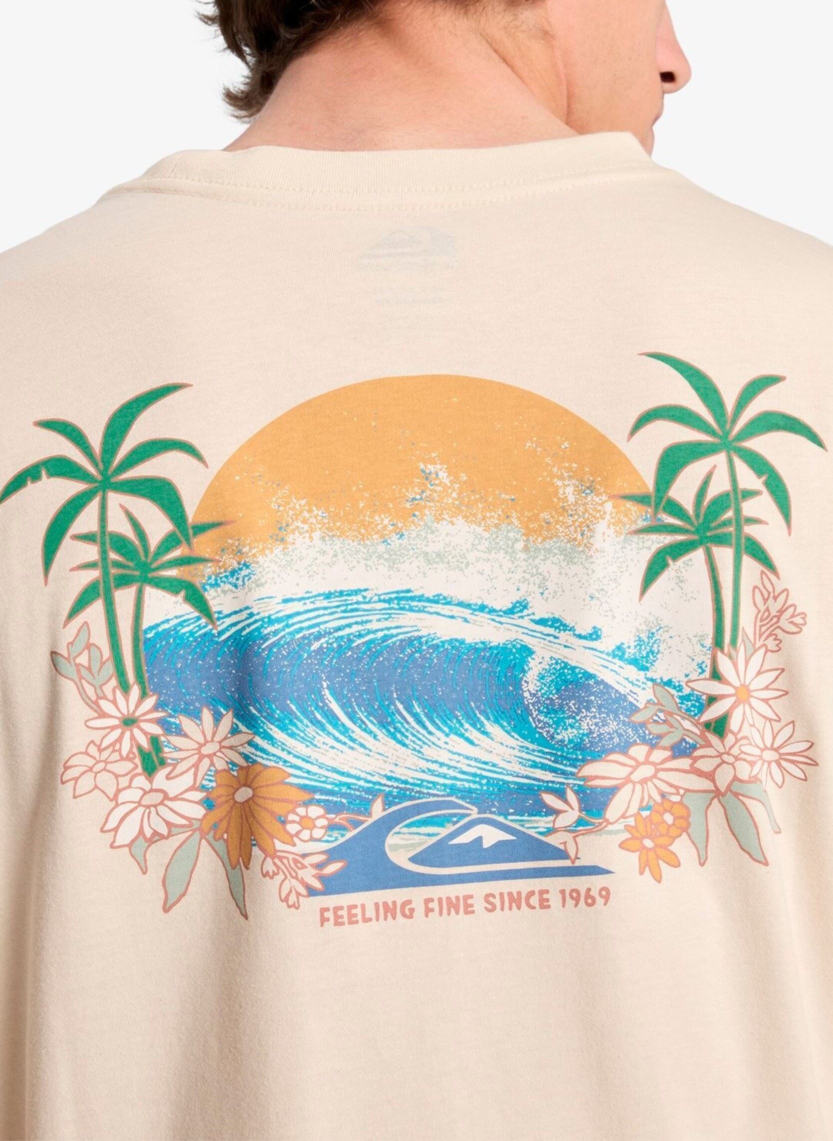 Tee-shirts Ev Barrel Paradise Ss homme beige Quiksilver Tee-shirts Ev Barrel Paradise Ss homme beige Bone White